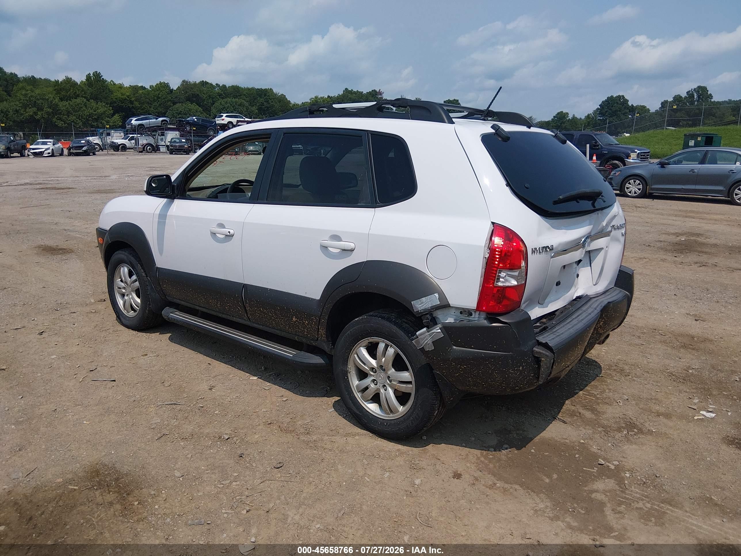 2008 Hyundai Tucson Limited V6/se Белый vin: KM8JN12D58U911758