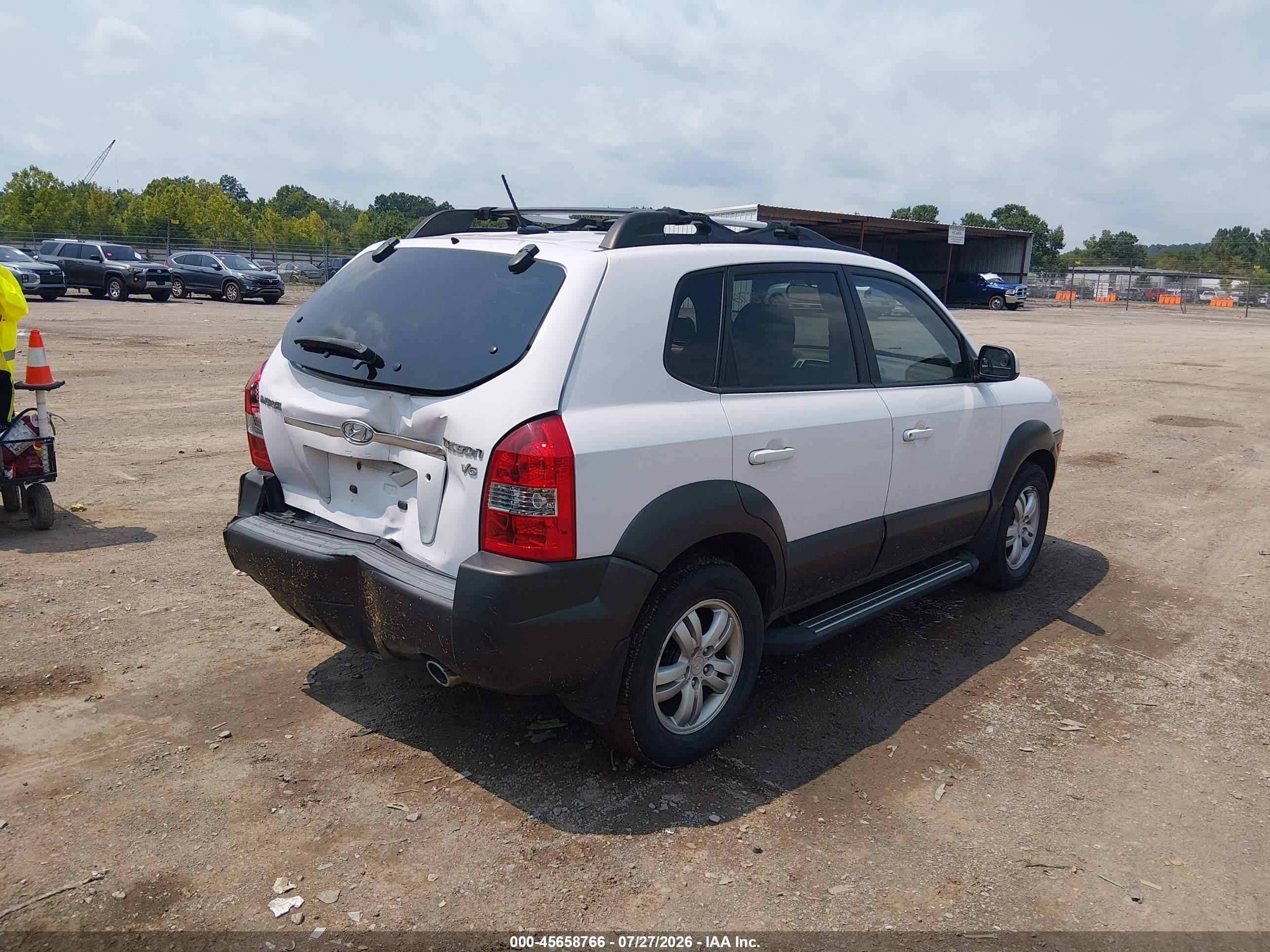 2008 Hyundai Tucson Limited V6/se Белый vin: KM8JN12D58U911758