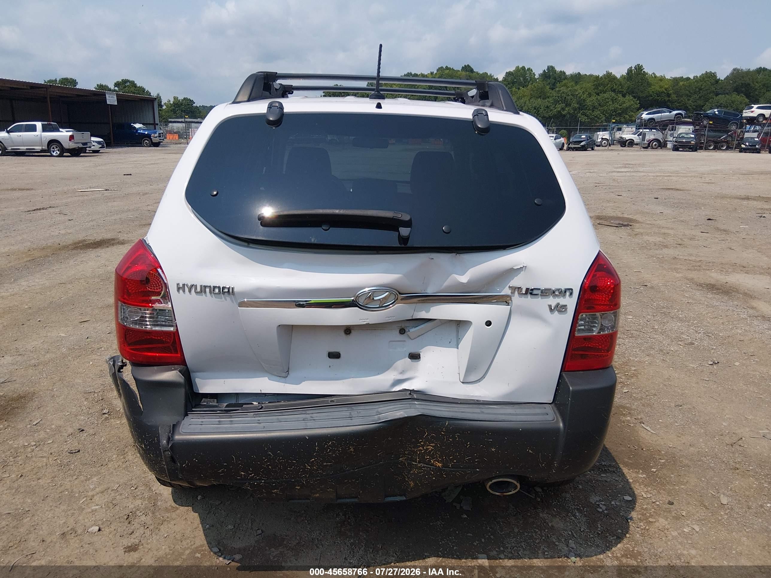 2008 Hyundai Tucson Limited V6/se Белый vin: KM8JN12D58U911758