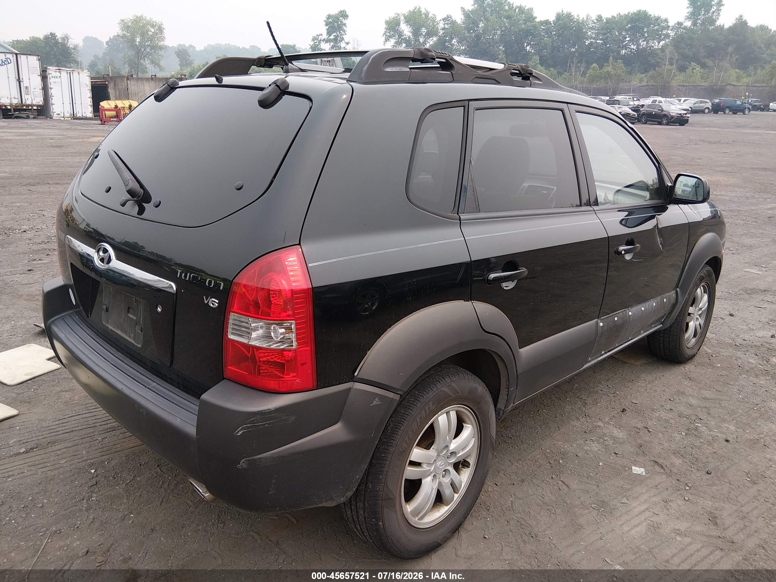 2007 Hyundai Tucson Limited/se Black vin: KM8JN12D67U475923