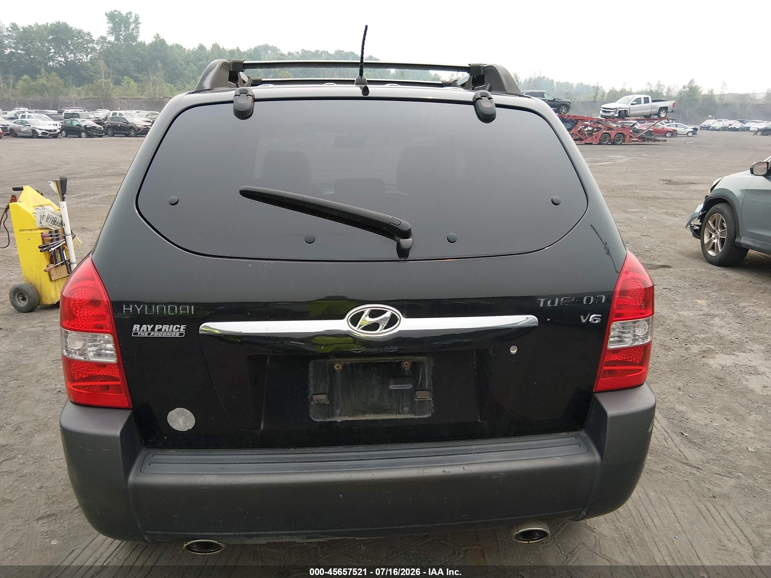 2007 Hyundai Tucson Limited/se Black vin: KM8JN12D67U475923
