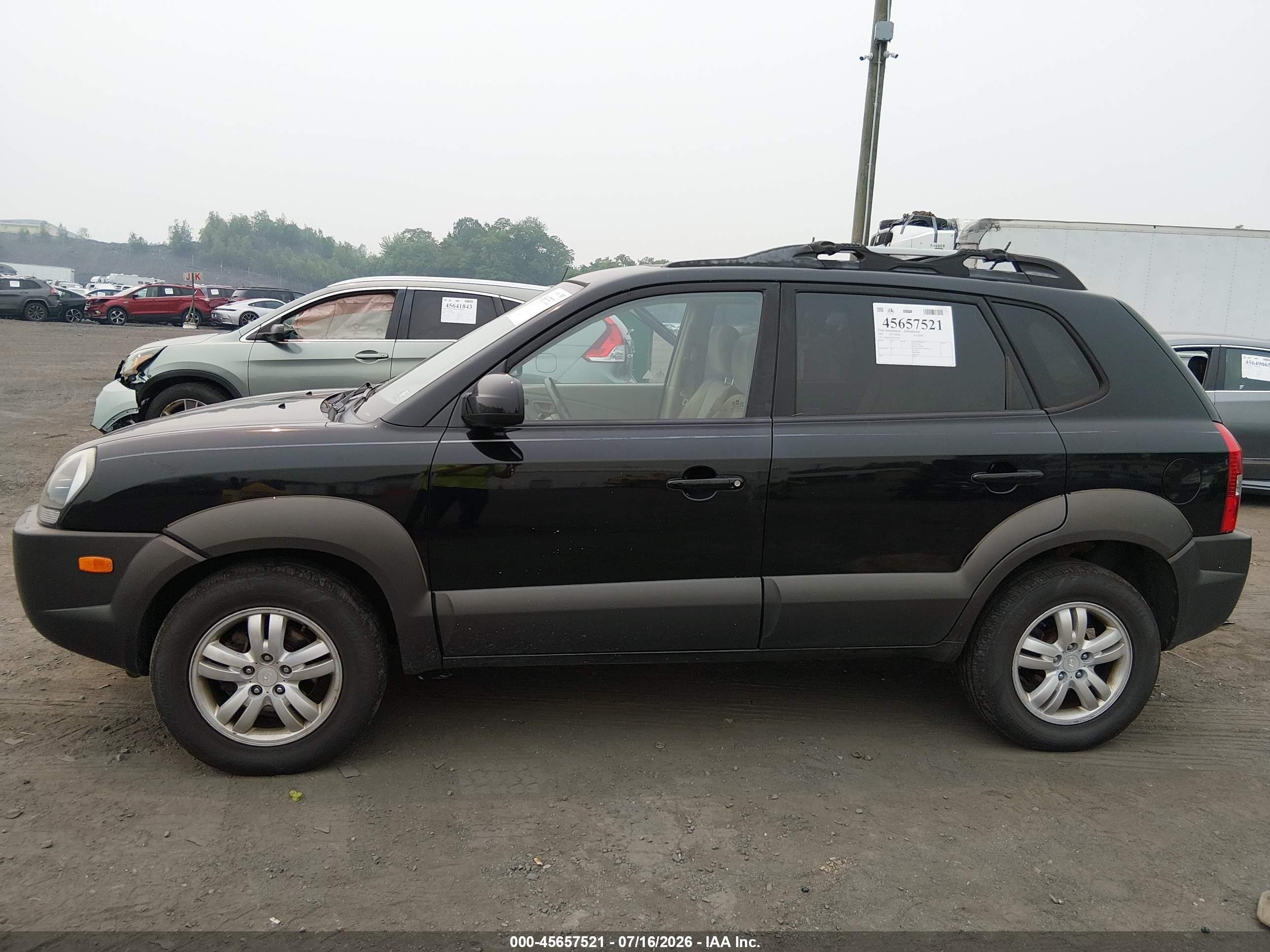 2007 Hyundai Tucson Limited/se Black vin: KM8JN12D67U475923