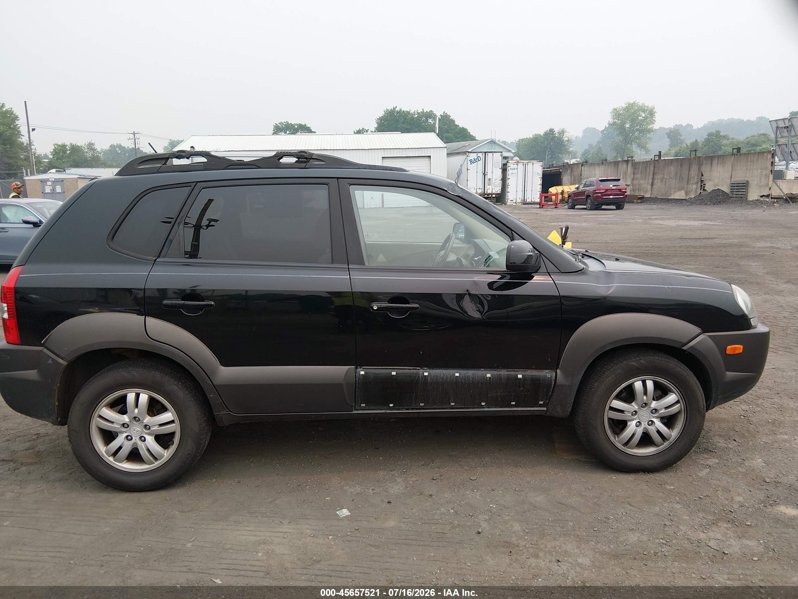 2007 Hyundai Tucson Limited/se Black vin: KM8JN12D67U475923