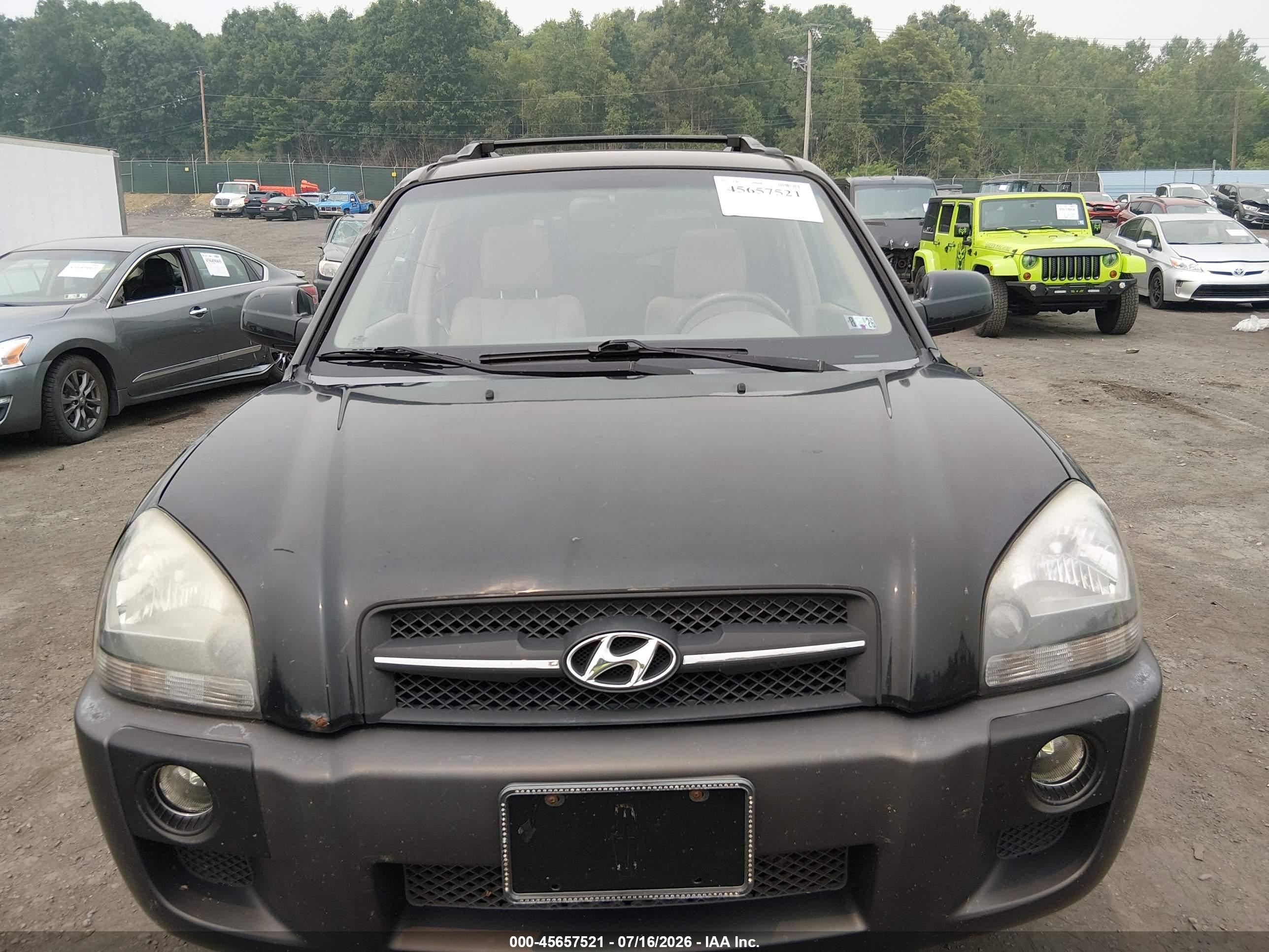 2007 Hyundai Tucson Limited/se Black vin: KM8JN12D67U475923