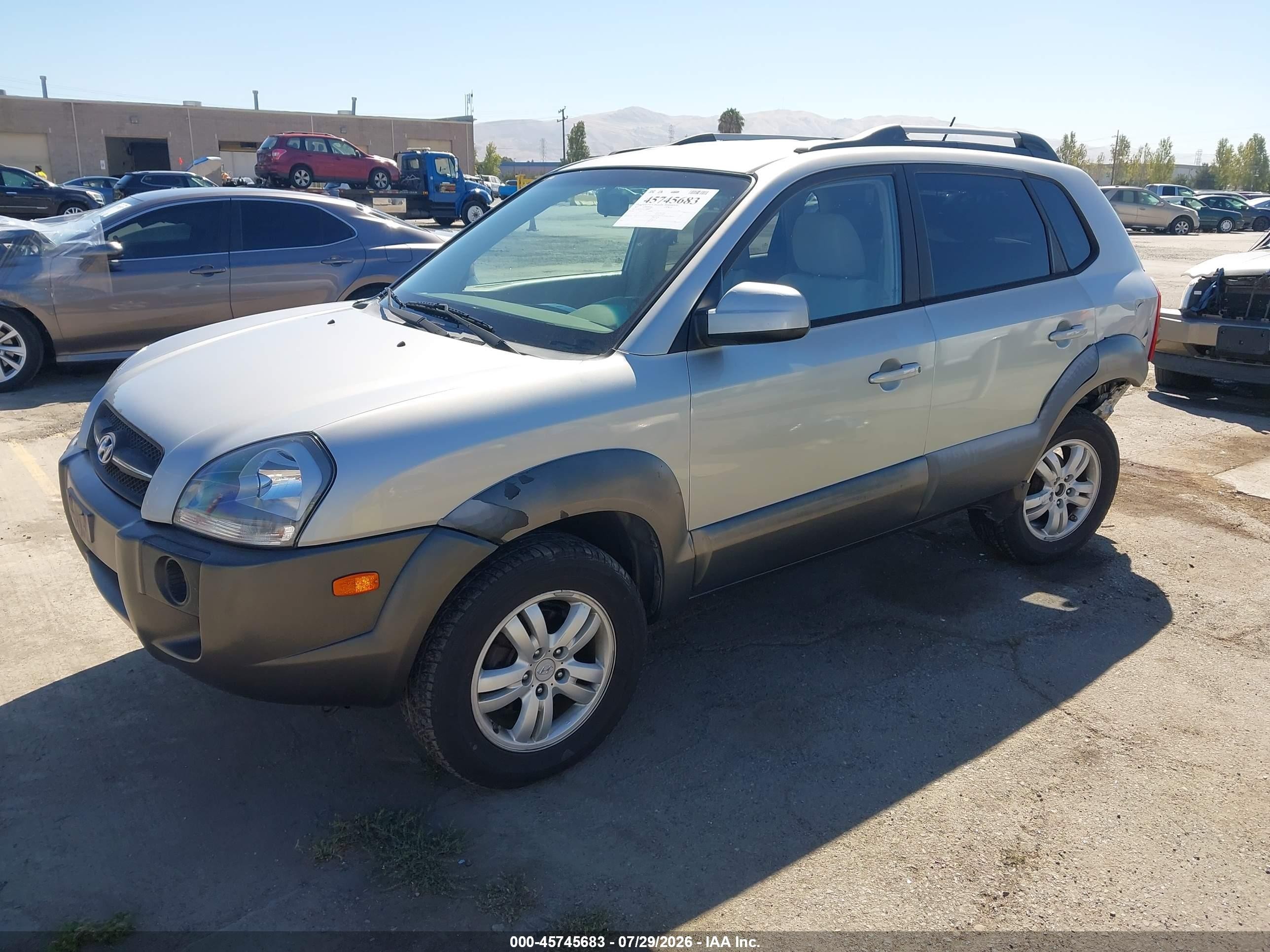 2007 Hyundai Tucson Limited/se Silver vin: KM8JN12D67U489725