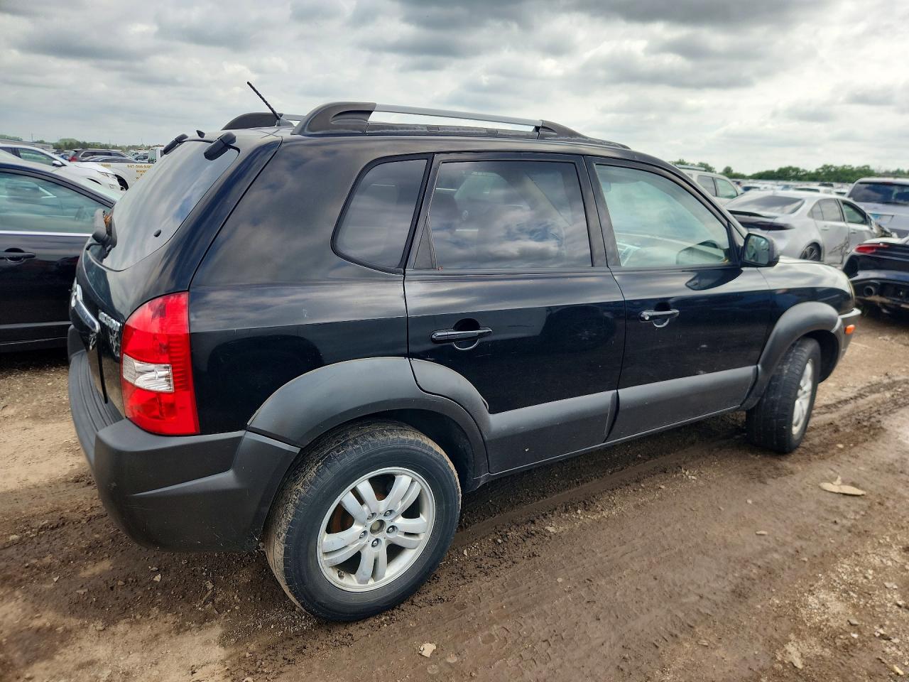 2007 Hyundai Tucson Se Black vin: KM8JN12D67U497176