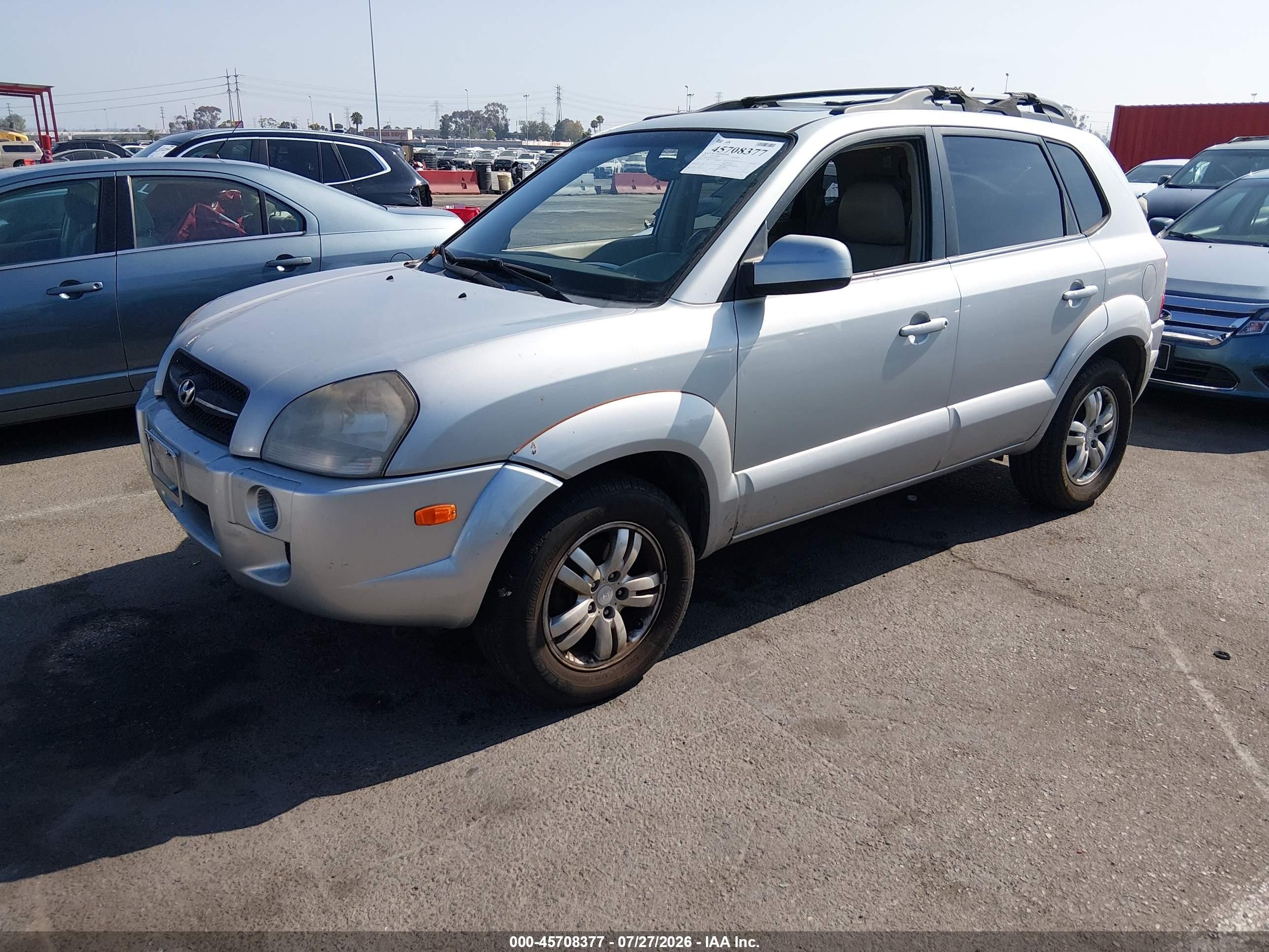 2007 Hyundai Tucson Limited/se Silver vin: KM8JN12D67U524540
