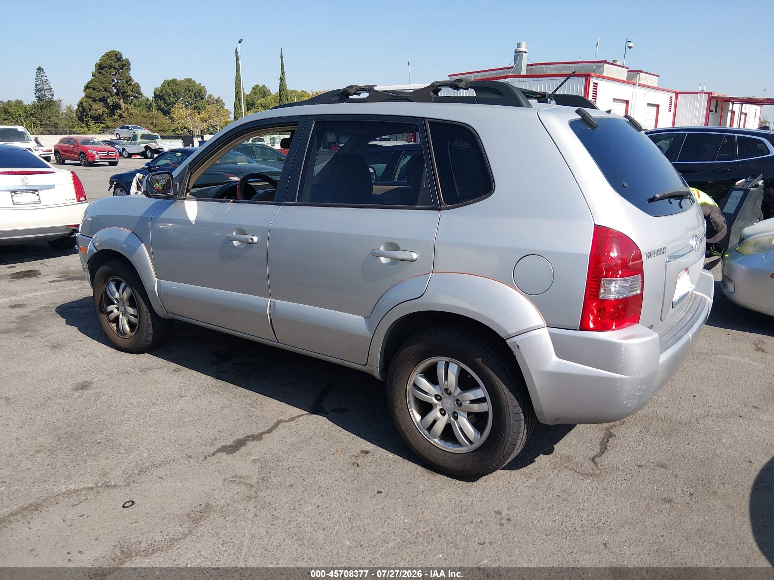 2007 Hyundai Tucson Limited/se Silver vin: KM8JN12D67U524540