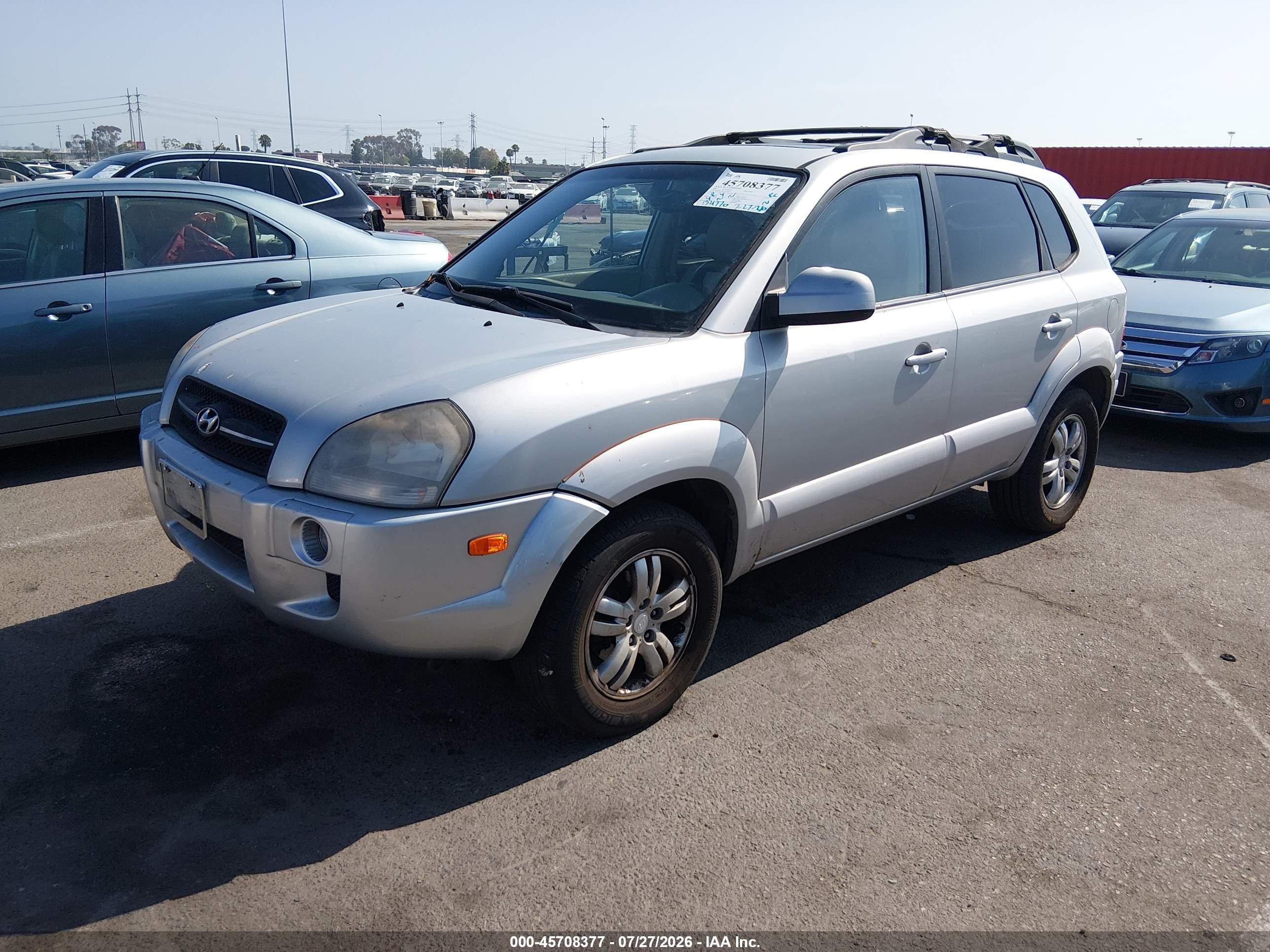 2007 Hyundai Tucson Limited/se Silver vin: KM8JN12D67U524540
