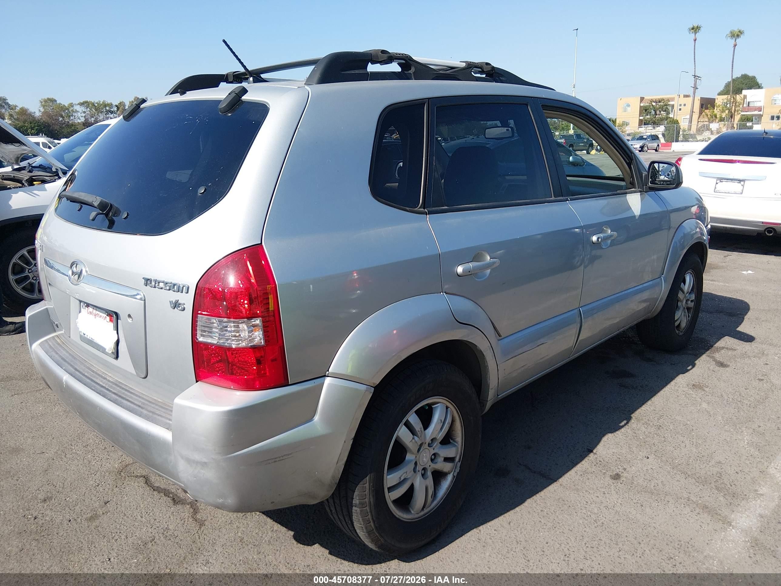2007 Hyundai Tucson Limited/se Silver vin: KM8JN12D67U524540