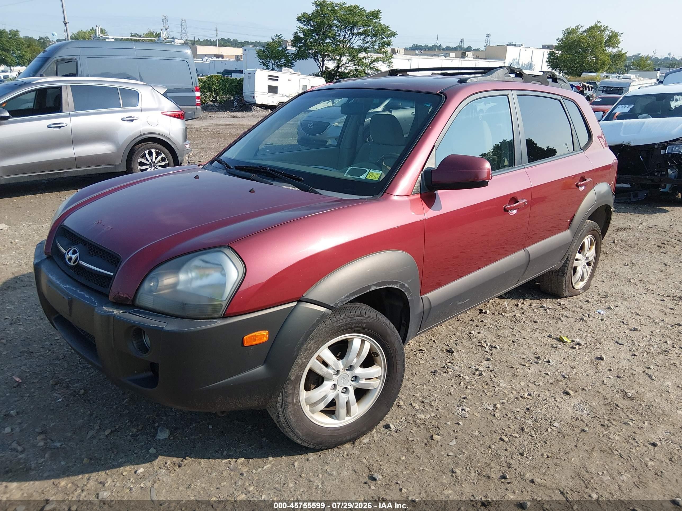 2006 Hyundai Tucson Gls/limited Burgundy vin: KM8JN12D76U346202