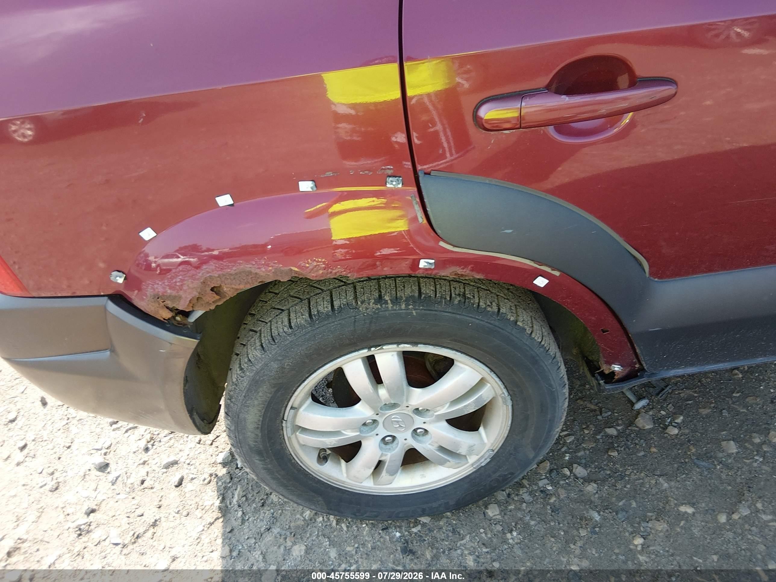 2006 Hyundai Tucson Gls/limited Burgundy vin: KM8JN12D76U346202