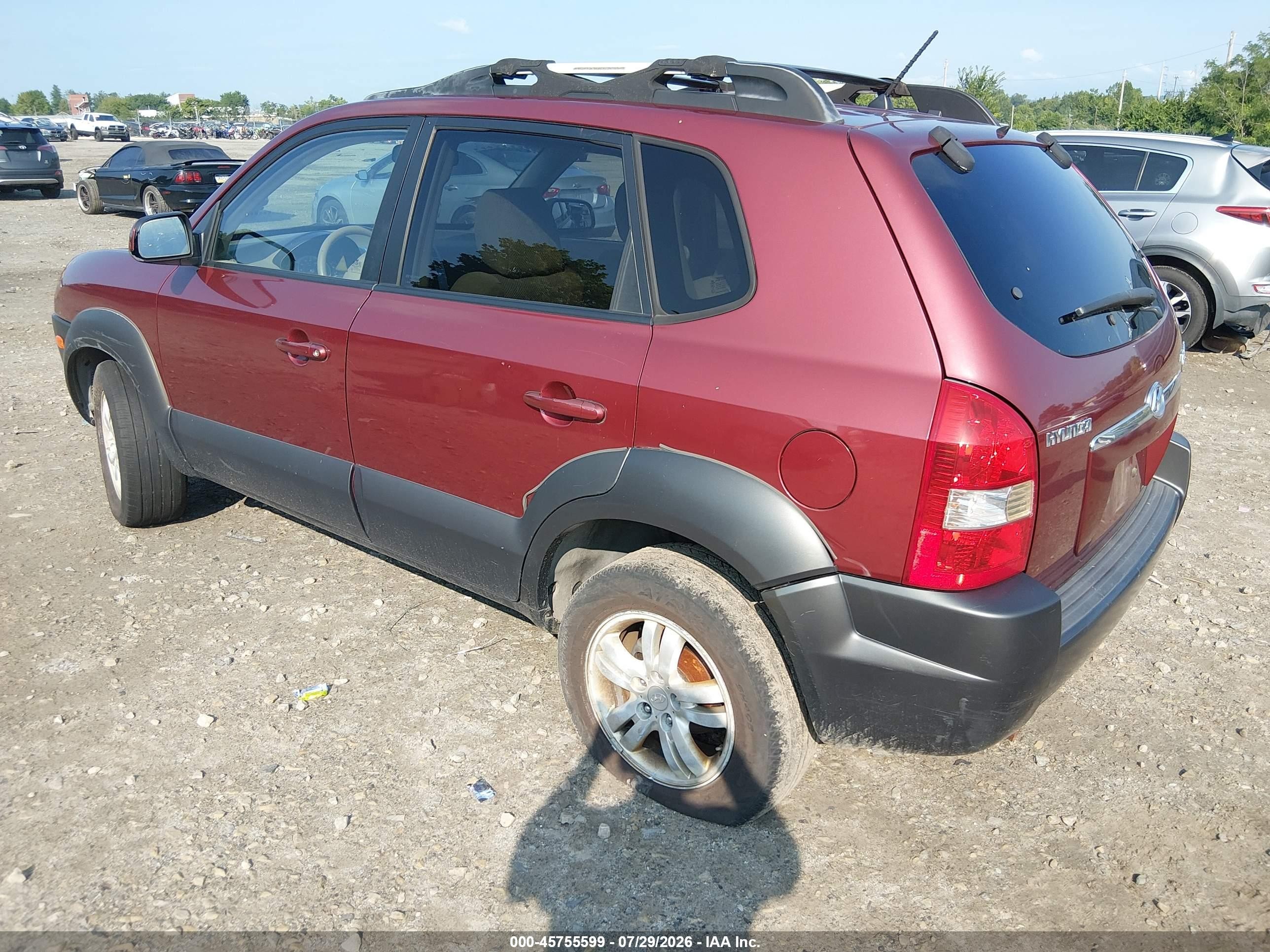 2006 Hyundai Tucson Gls/limited Burgundy vin: KM8JN12D76U346202
