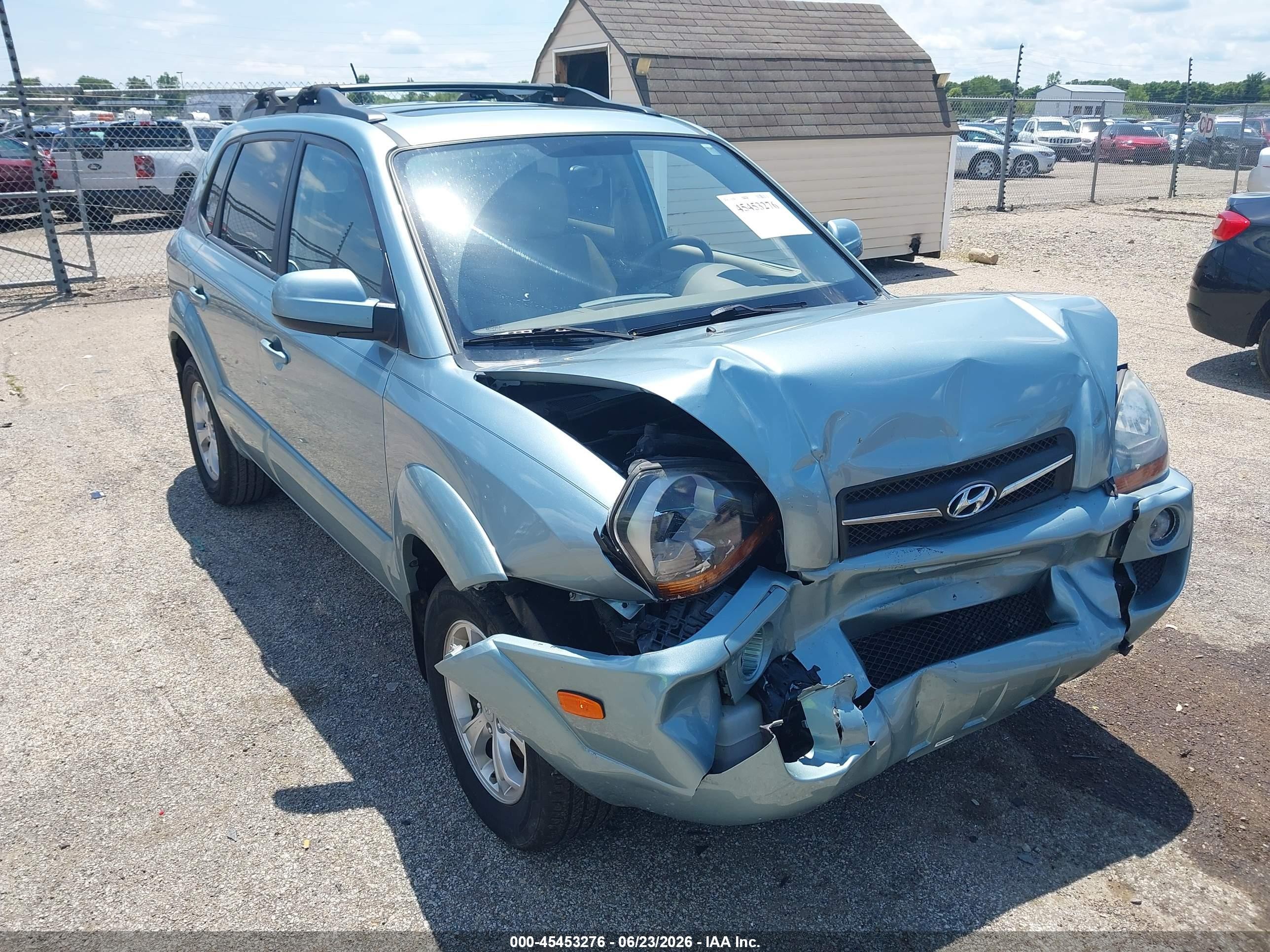2009 Hyundai Tucson Limited V6 Light Blue vin: KM8JN12D79U933827