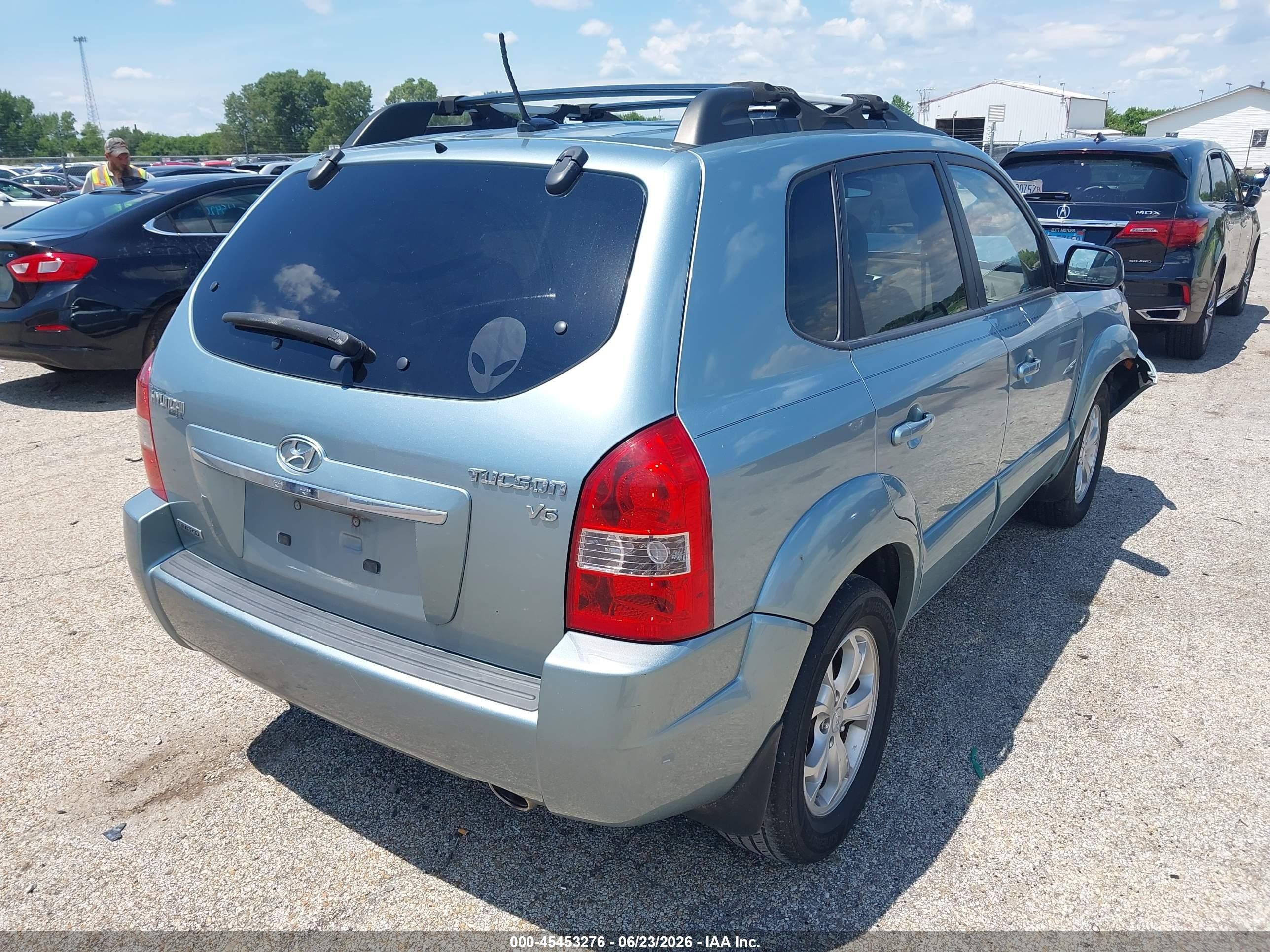 2009 Hyundai Tucson Limited V6 Light Blue vin: KM8JN12D79U933827