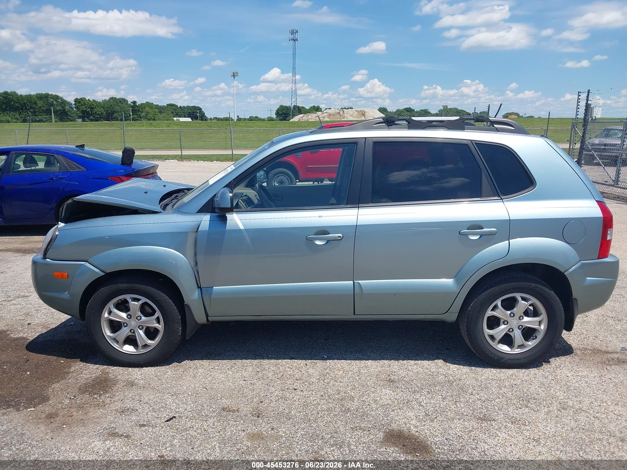 2009 Hyundai Tucson Limited V6 Light Blue vin: KM8JN12D79U933827