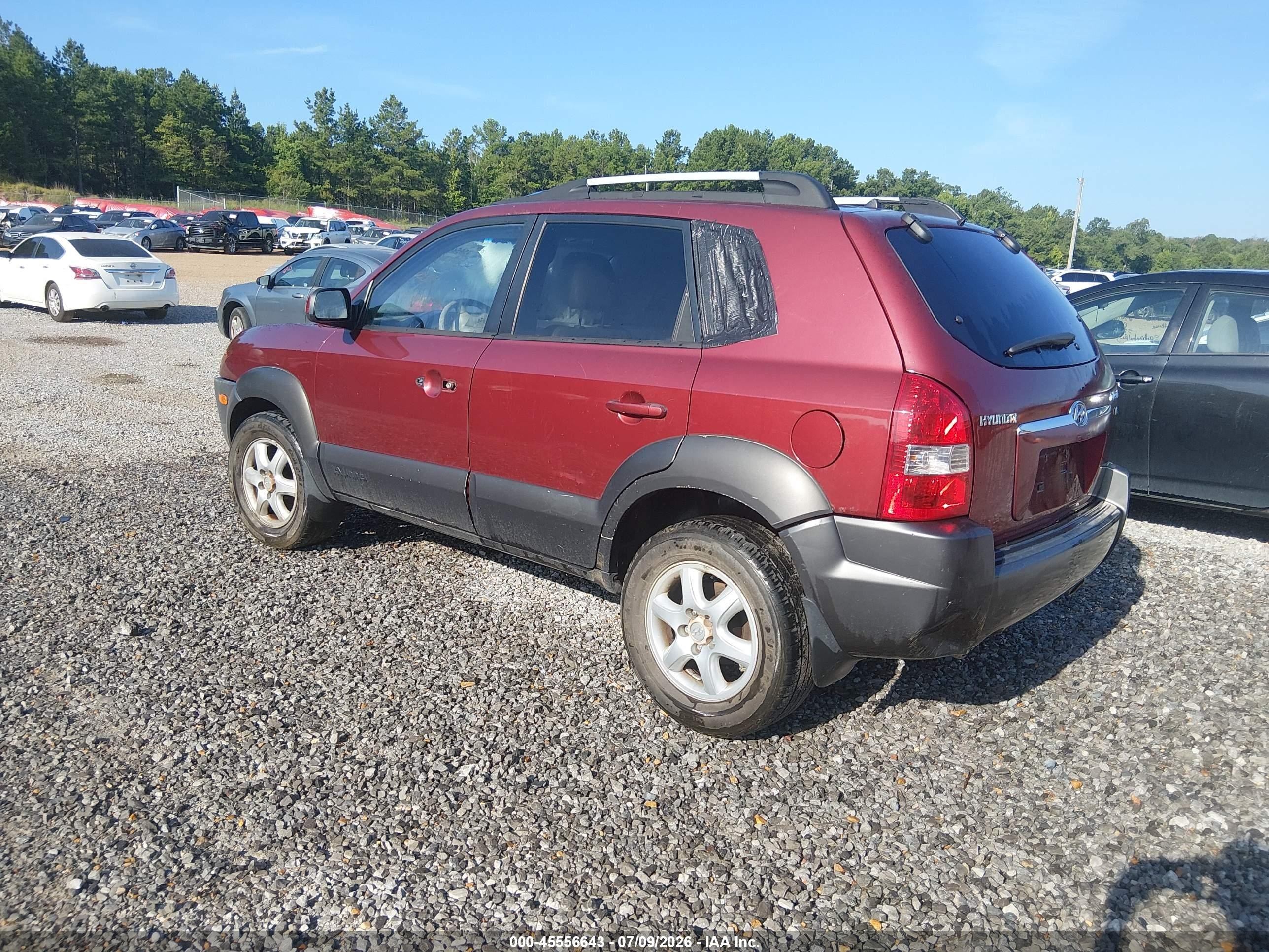2005 Hyundai Tucson Gls/lx Burgundy vin: KM8JN12D85U080669
