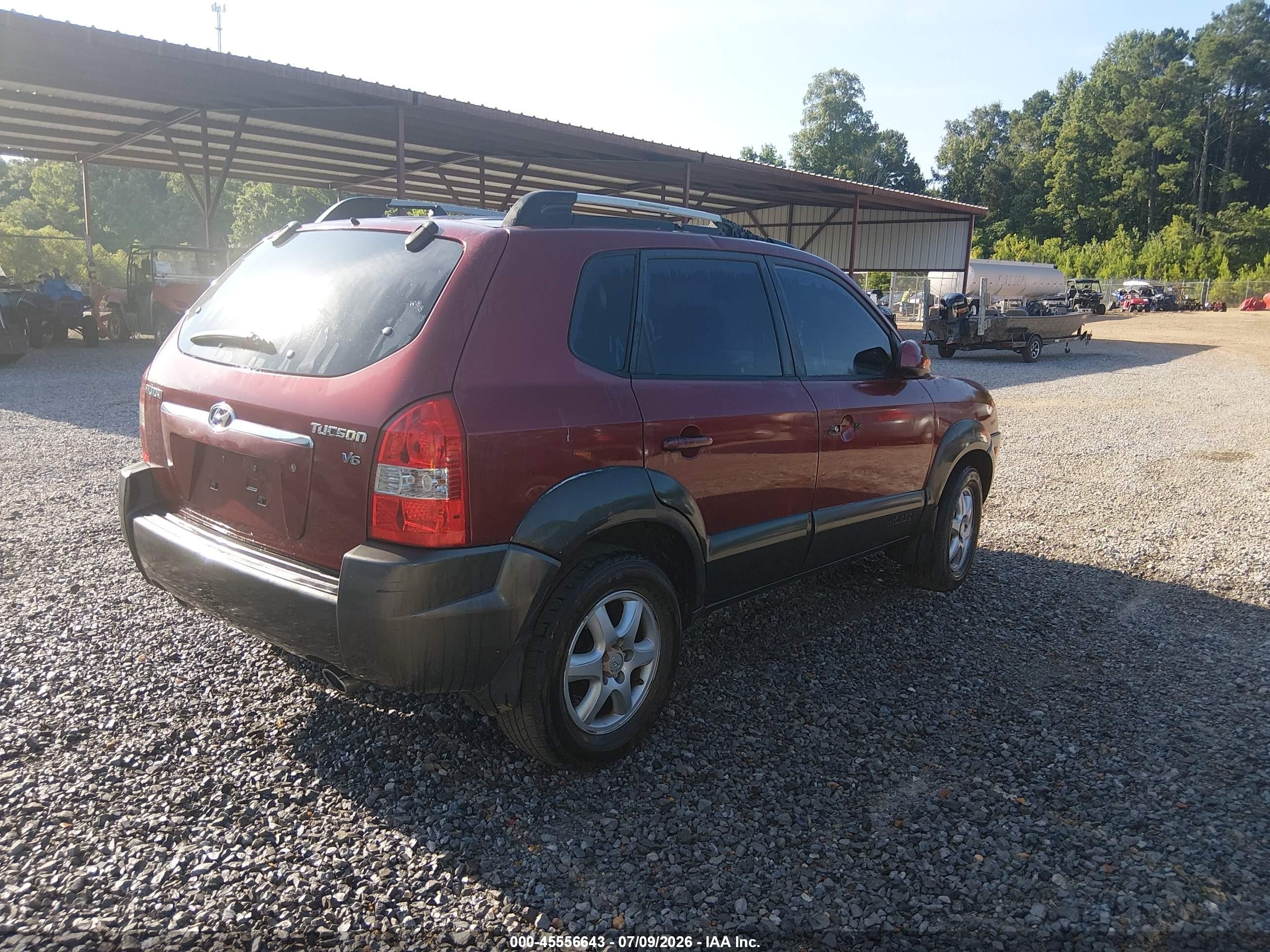 2005 Hyundai Tucson Gls/lx Burgundy vin: KM8JN12D85U080669