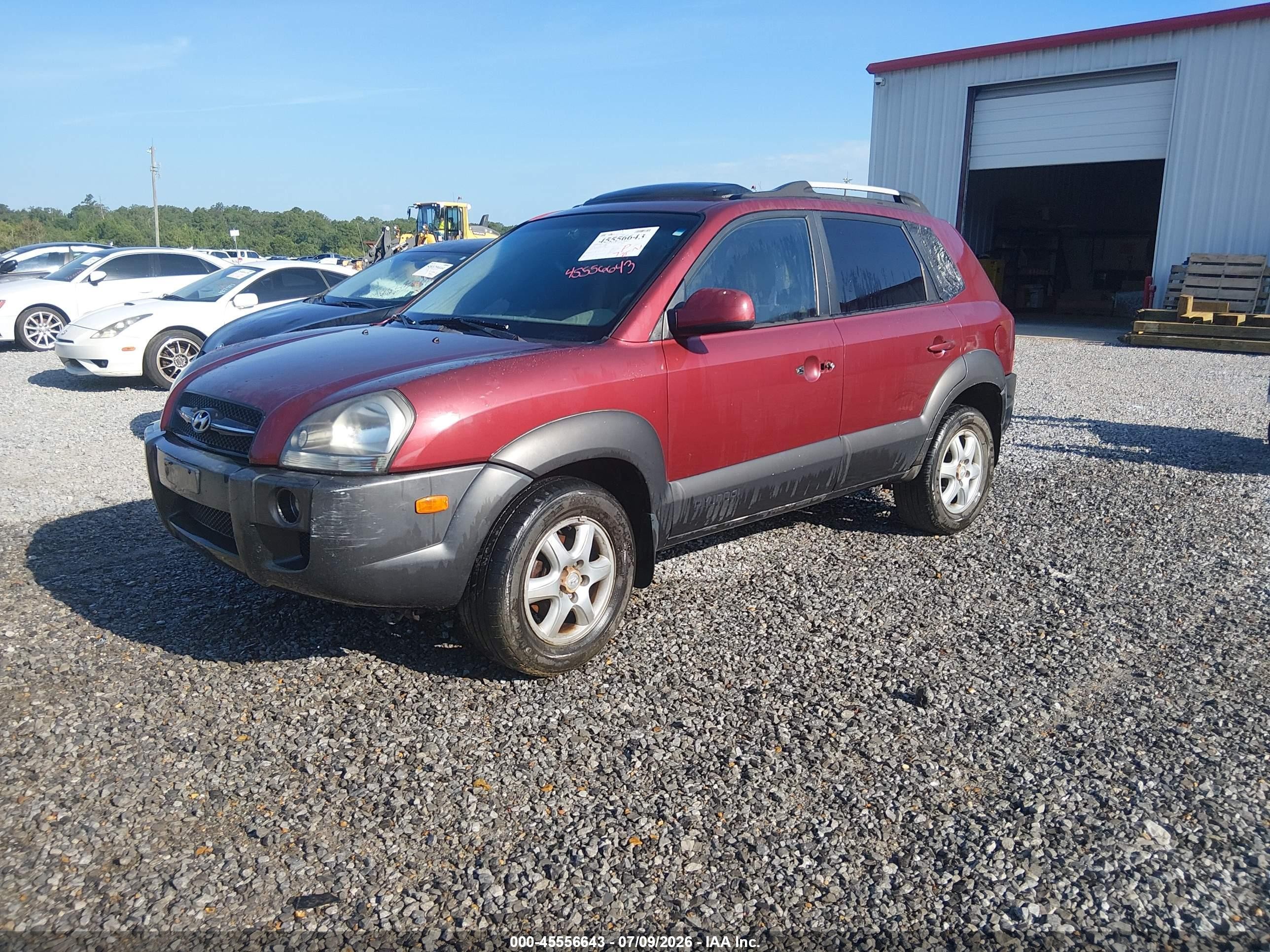 2005 Hyundai Tucson Gls/lx Burgundy vin: KM8JN12D85U080669