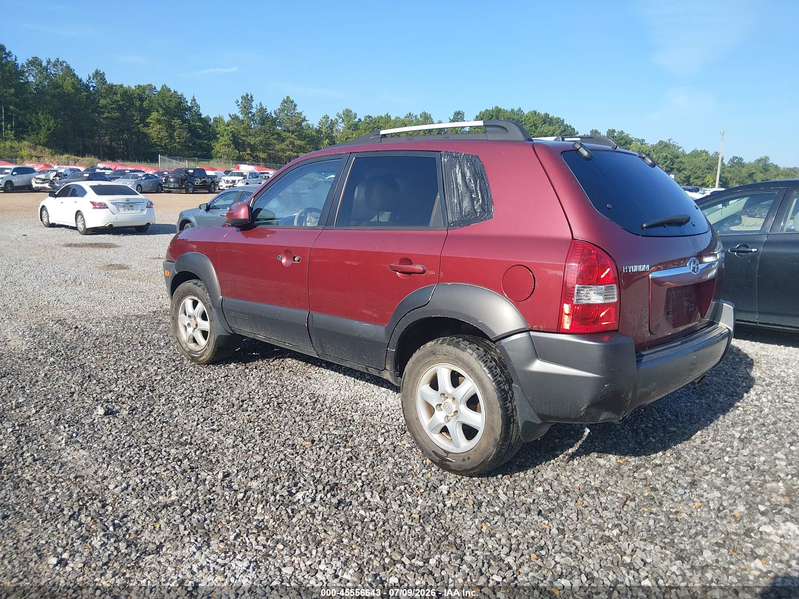 2005 Hyundai Tucson Gls/lx Burgundy vin: KM8JN12D85U080669