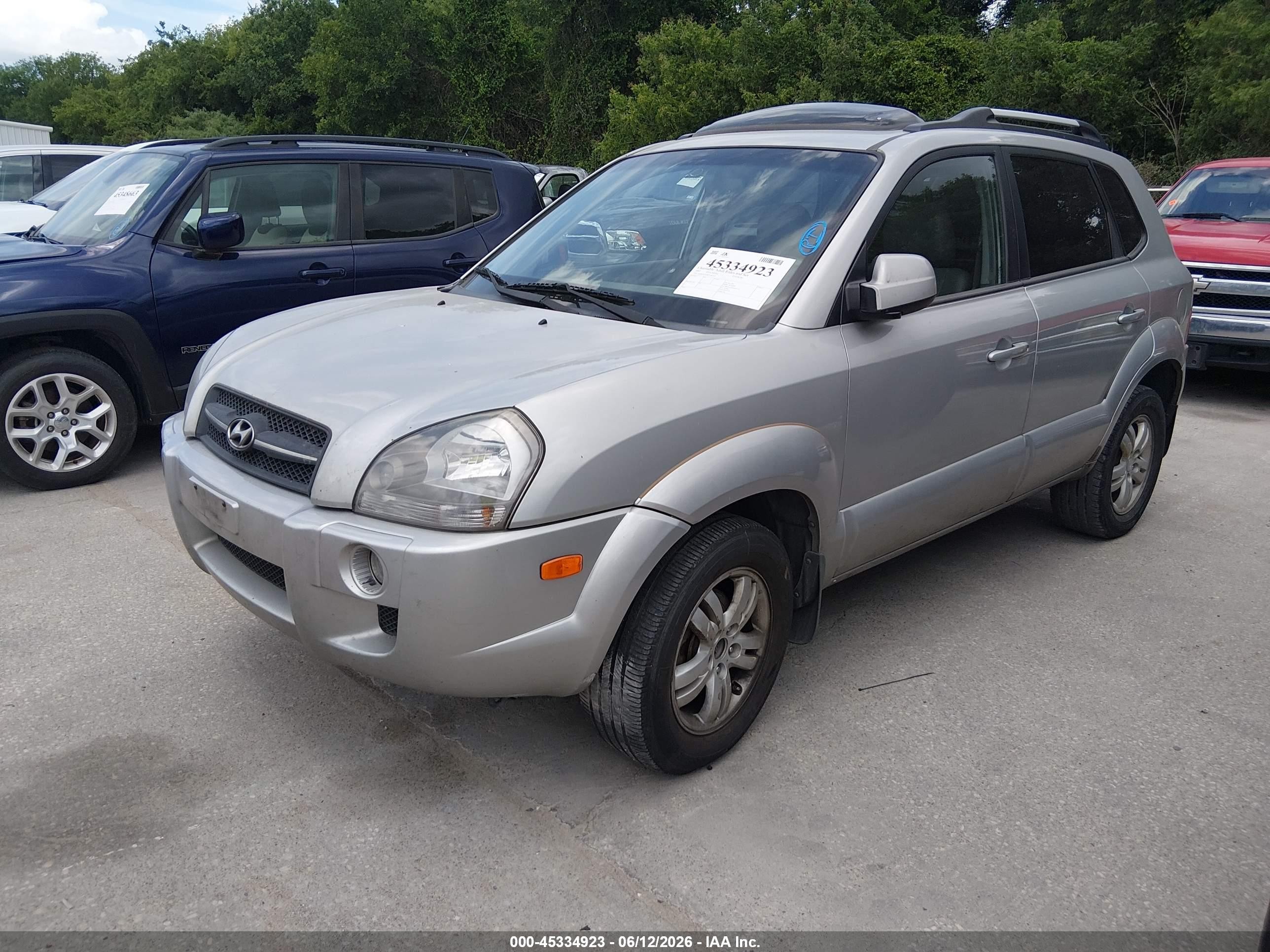 2007 Hyundai Tucson Limited/se Silver vin: KM8JN12D87U687657