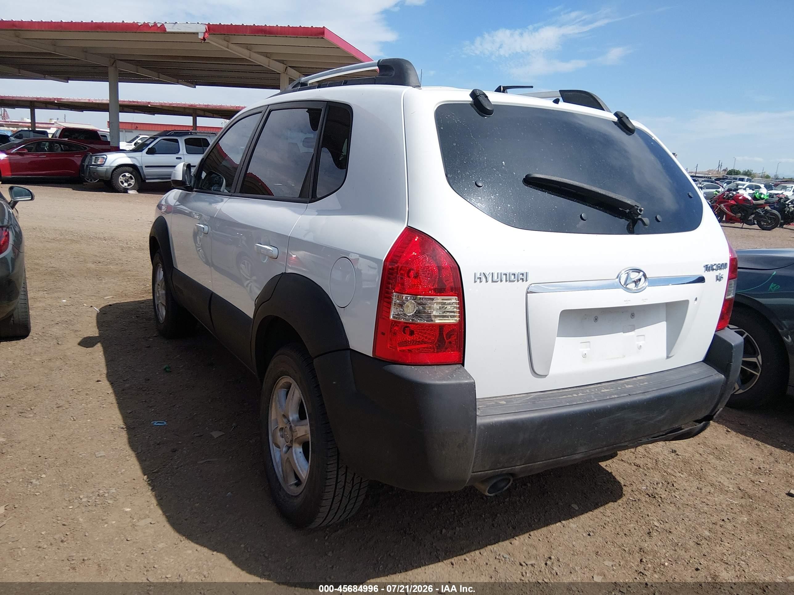 2005 Hyundai Tucson Gls/lx White vin: KM8JN12D95U052542