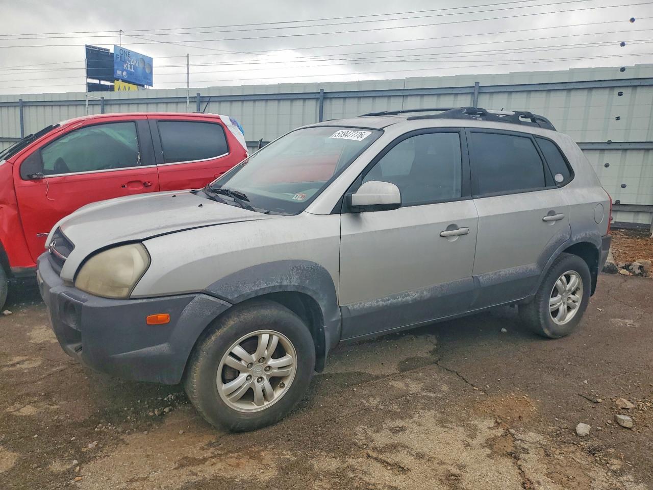 2008 Hyundai Tucson Silver vin: KM8JN12D98U814465