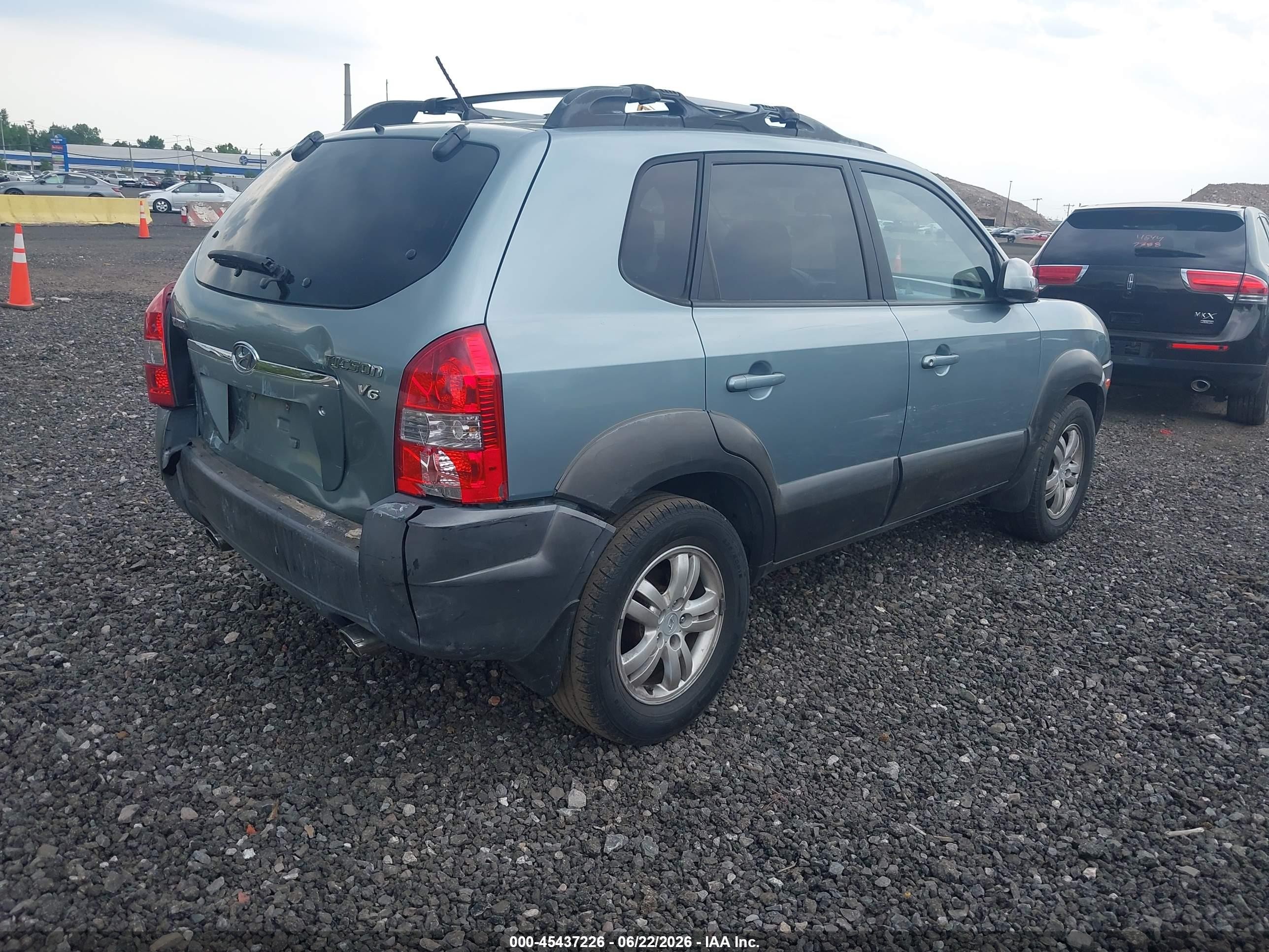 2007 Hyundai Tucson Limited/se Blue vin: KM8JN12DX7U639481