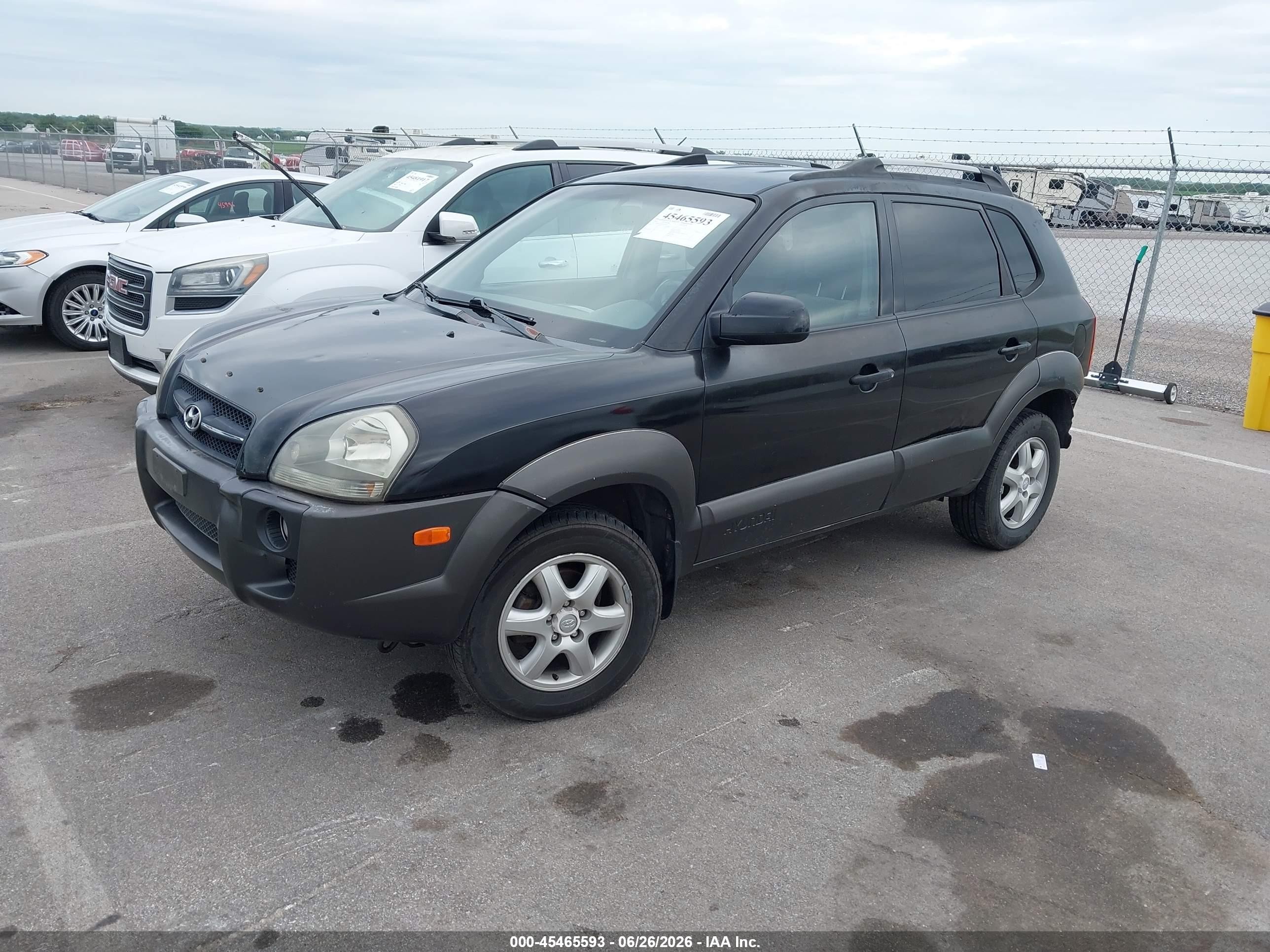 2005 Hyundai Tucson Gls/lx Black vin: KM8JN72D05U053453