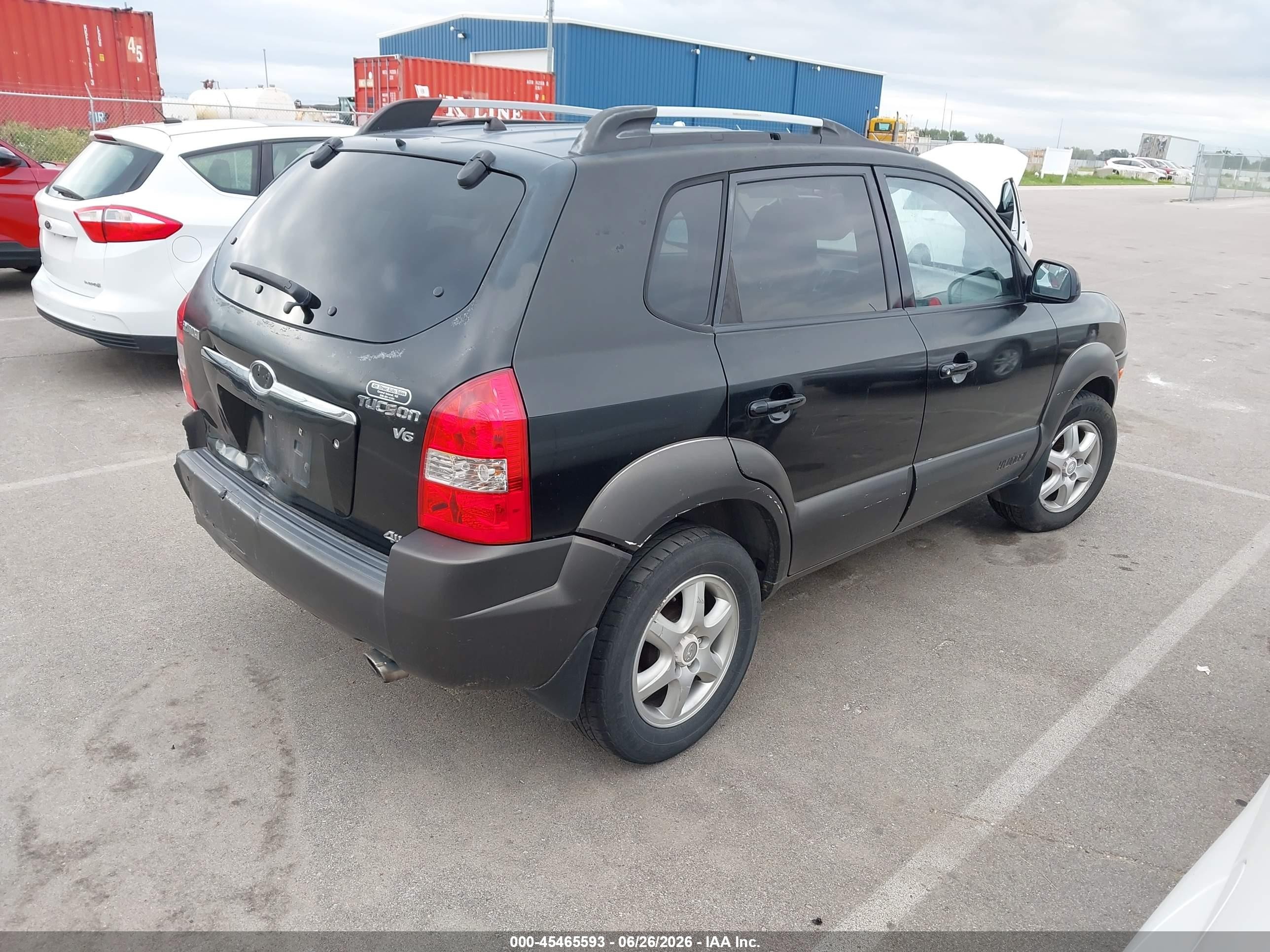 2005 Hyundai Tucson Gls/lx Black vin: KM8JN72D05U053453