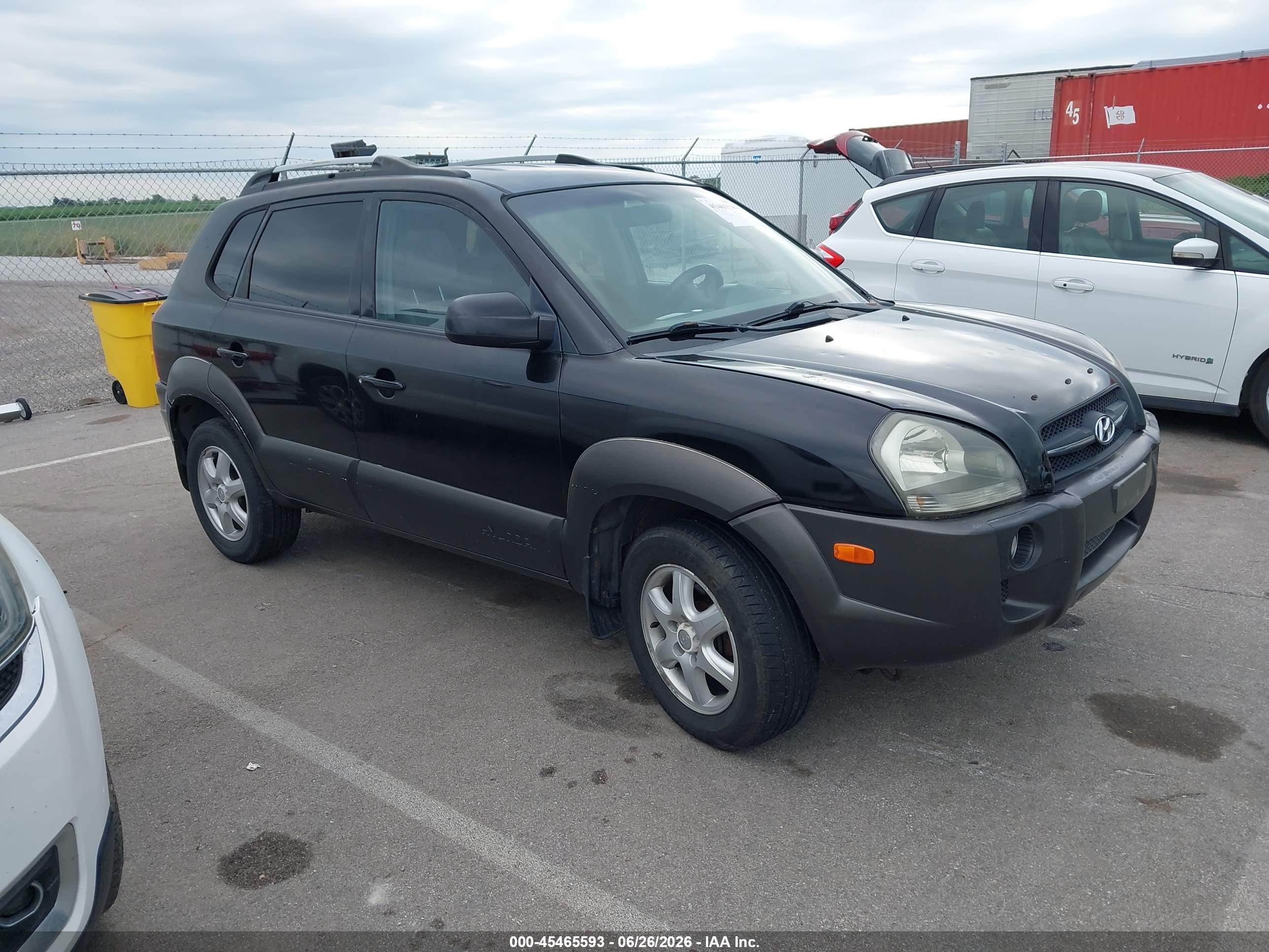 2005 Hyundai Tucson Gls/lx Black vin: KM8JN72D05U053453
