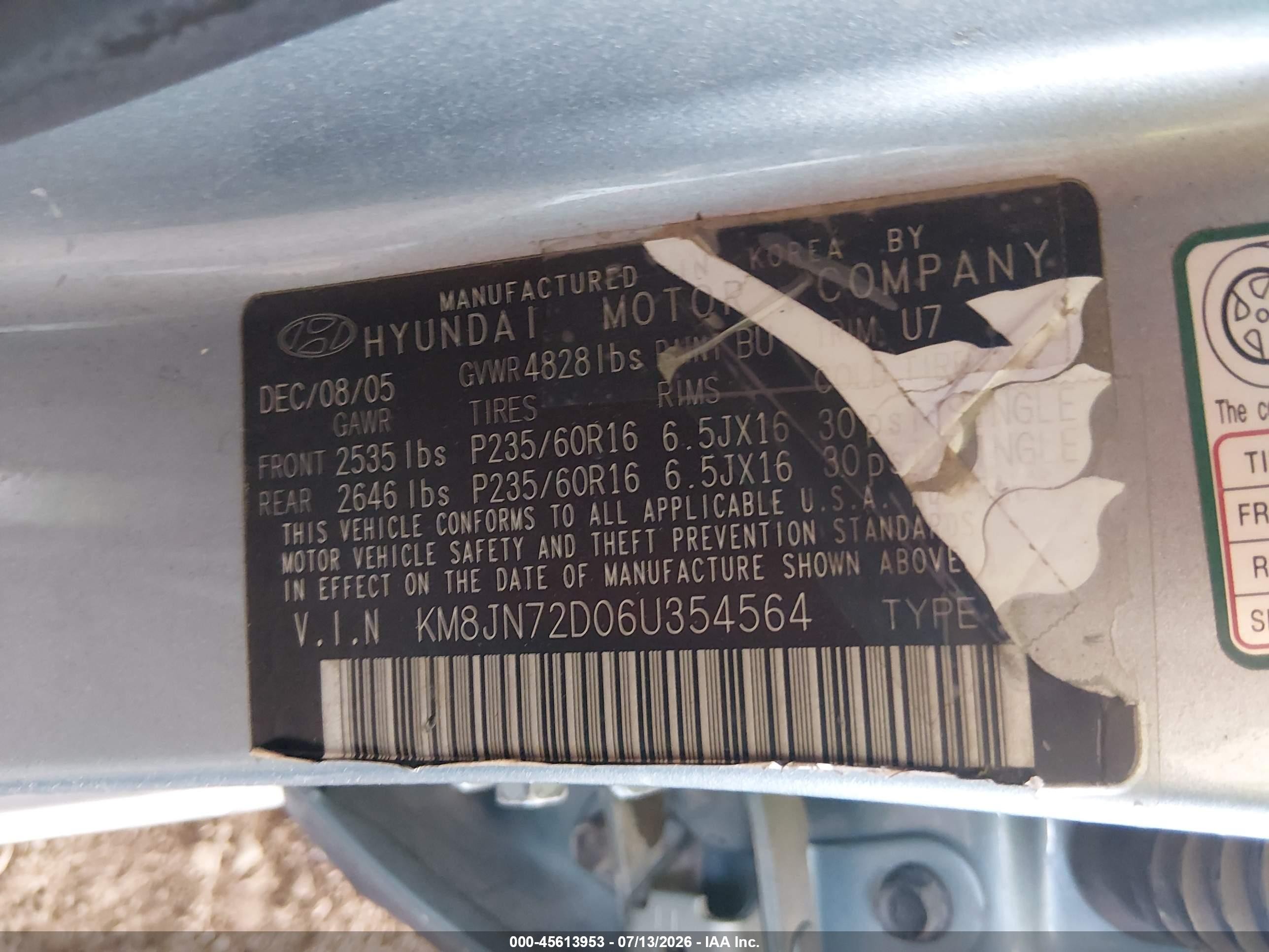 2006 Hyundai Tucson Gls/limited Gray vin: KM8JN72D06U354564