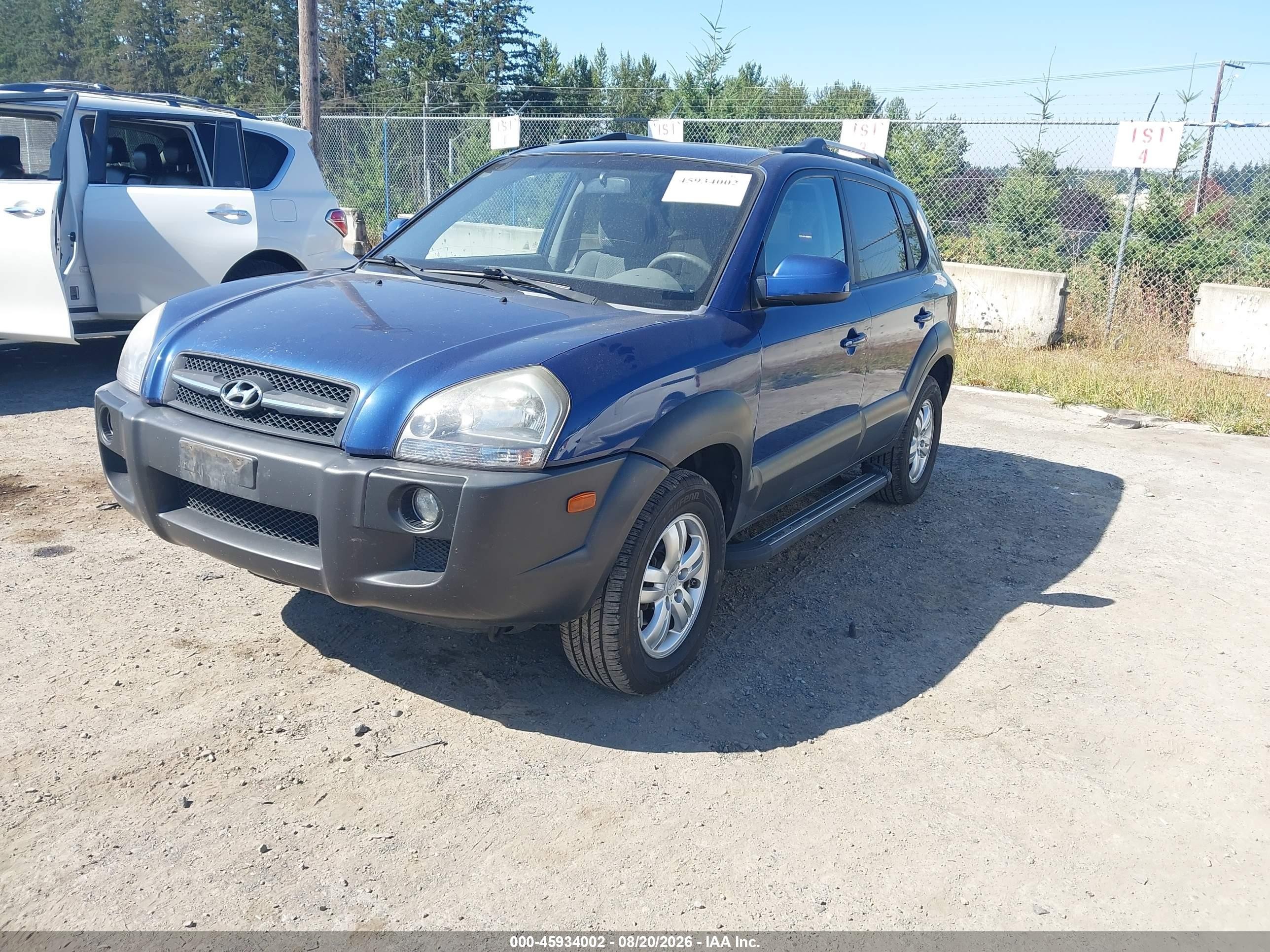 2008 Hyundai Tucson Limited V6/se Blue vin: KM8JN72D08U812607