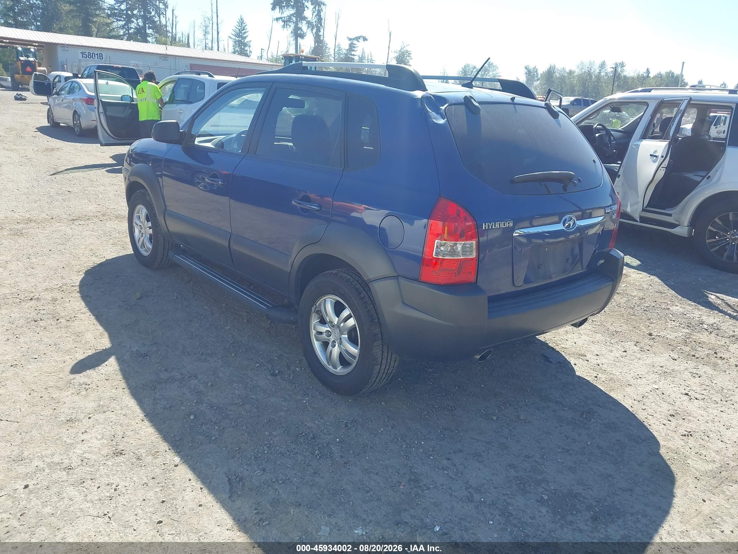 2008 Hyundai Tucson Limited V6/se Blue vin: KM8JN72D08U812607