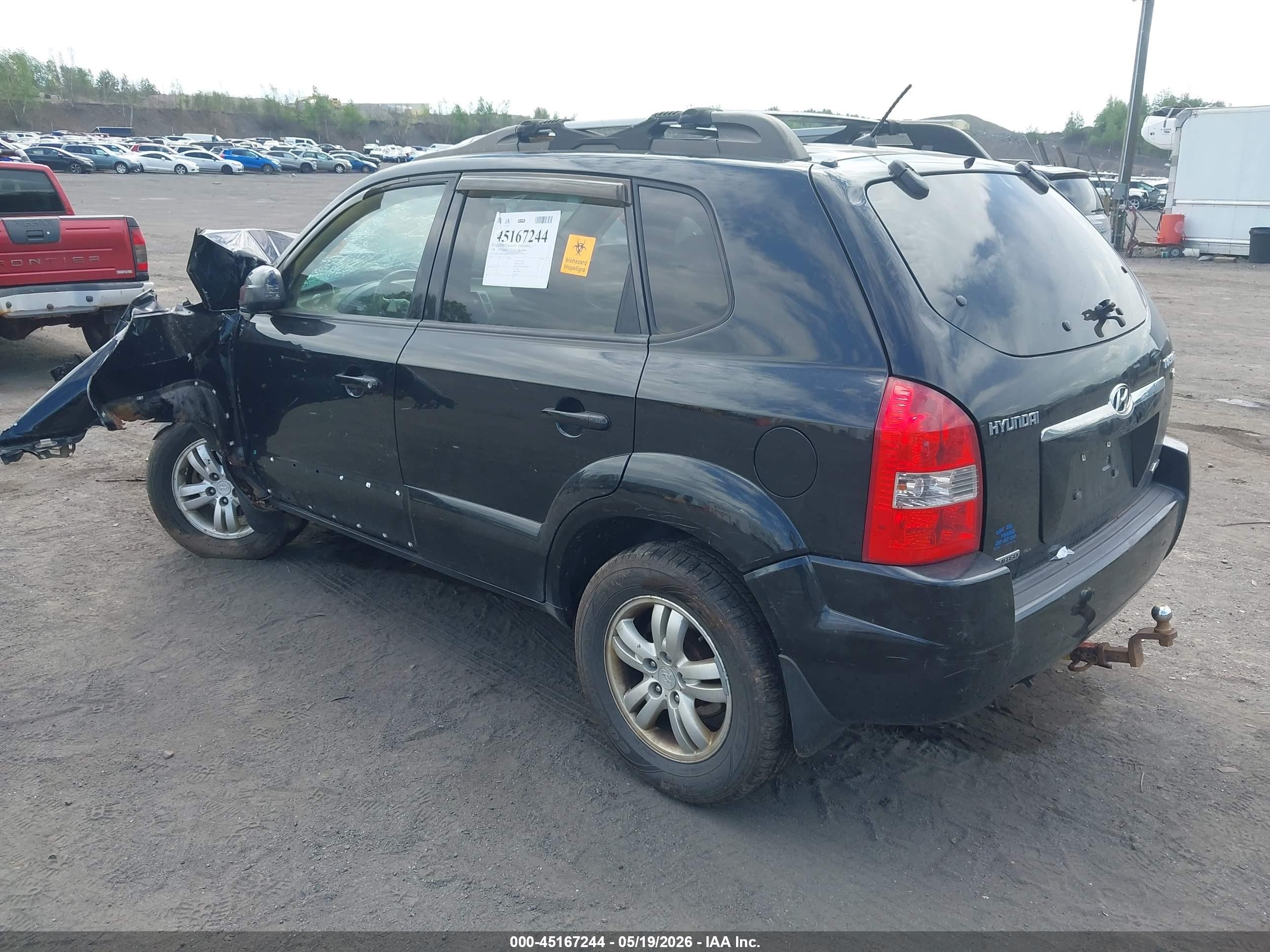 2008 Hyundai Tucson Limited V6/se Black vin: KM8JN72D18U741031