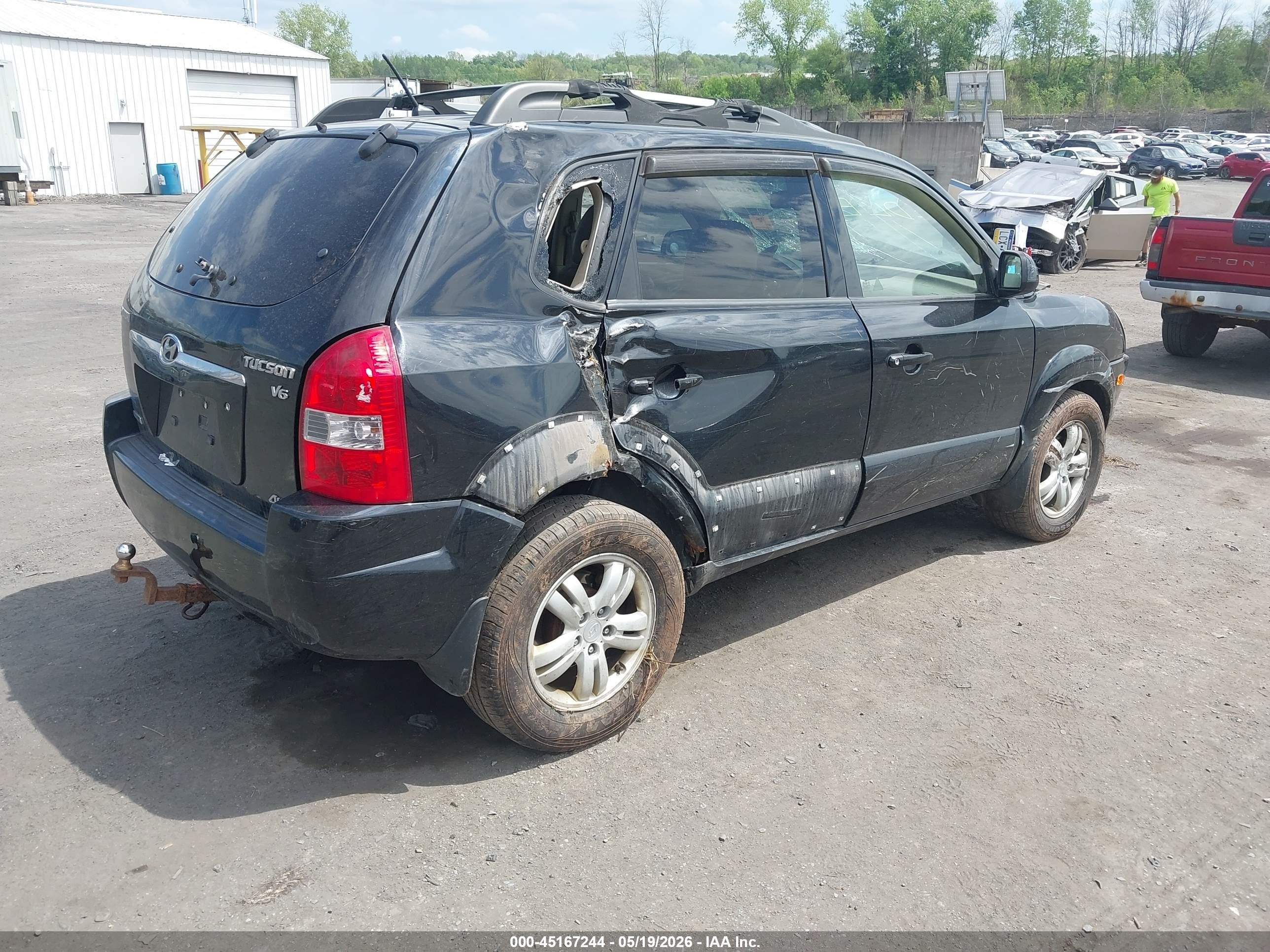 2008 Hyundai Tucson Limited V6/se Black vin: KM8JN72D18U741031
