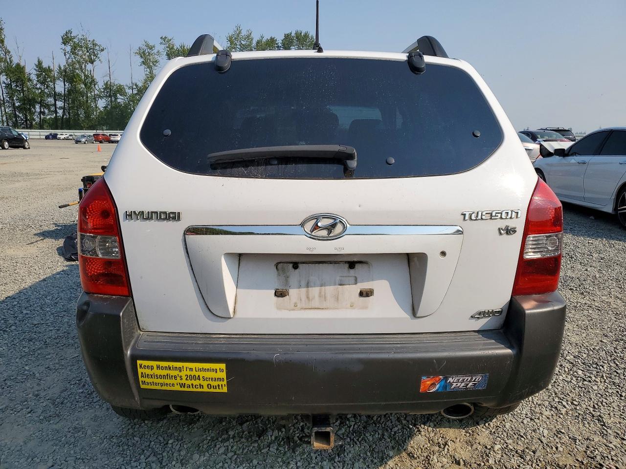 2005 Hyundai Tucson Gls White vin: KM8JN72D25U083375