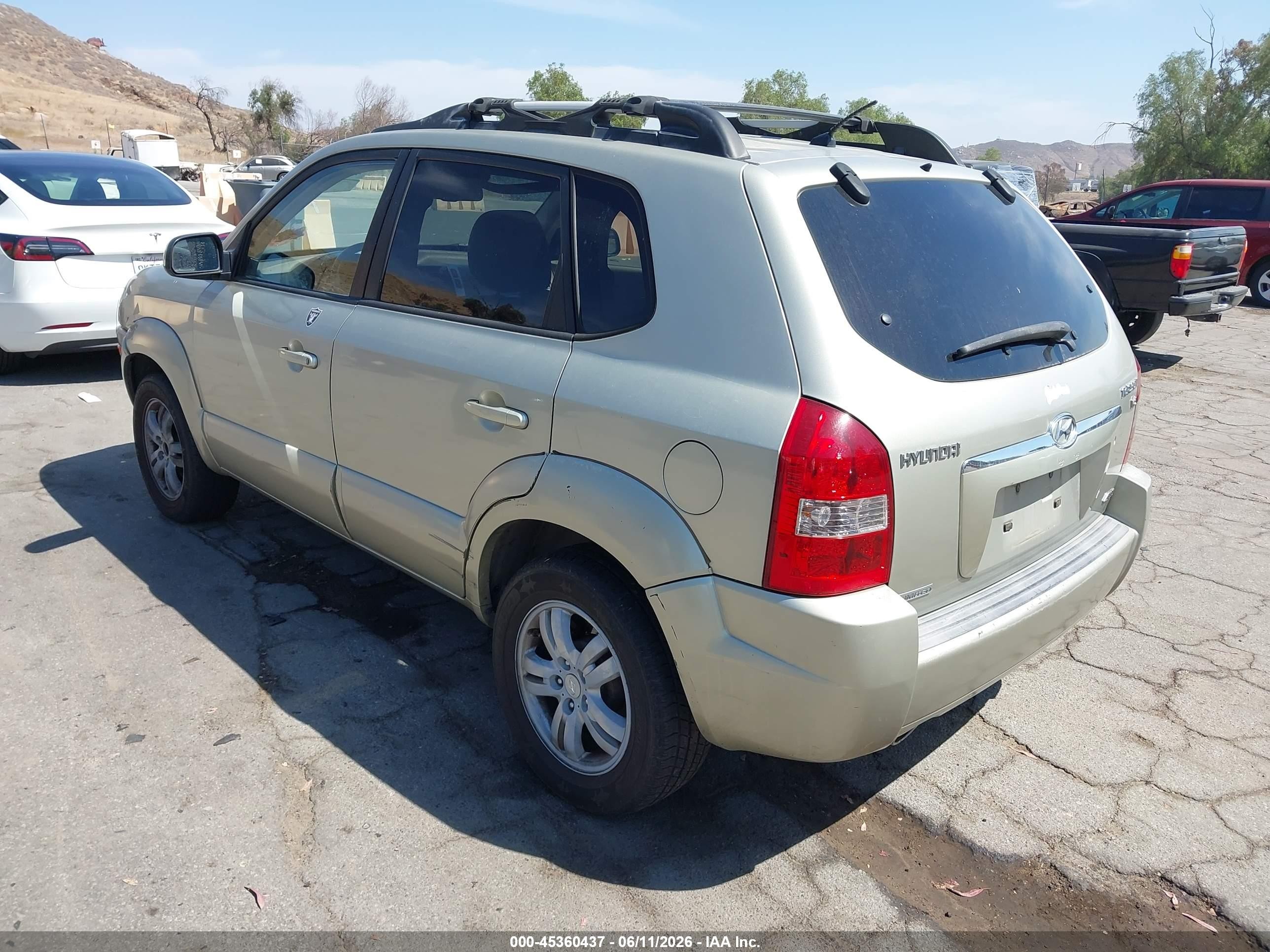 2007 Hyundai Tucson Limited/se Champagne vin: KM8JN72D27U508631