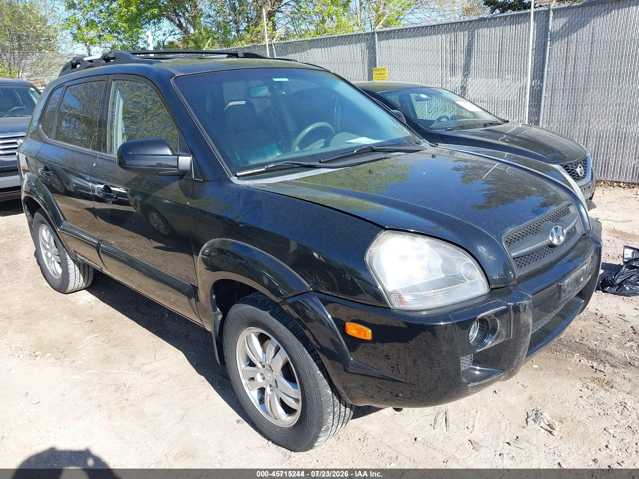 2007 Hyundai Tucson Limited/se Black vin: KM8JN72D27U670954