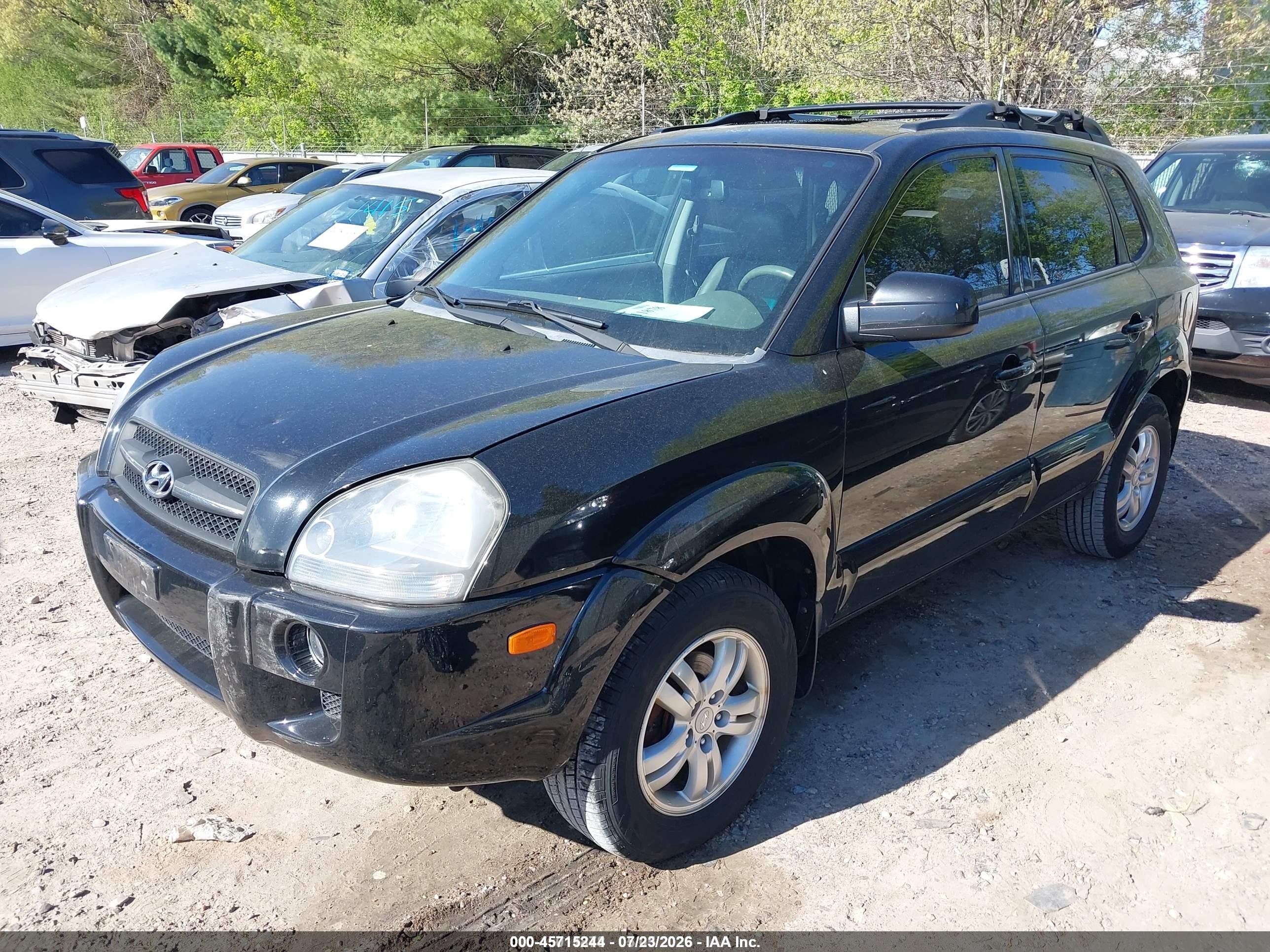 2007 Hyundai Tucson Limited/se Black vin: KM8JN72D27U670954