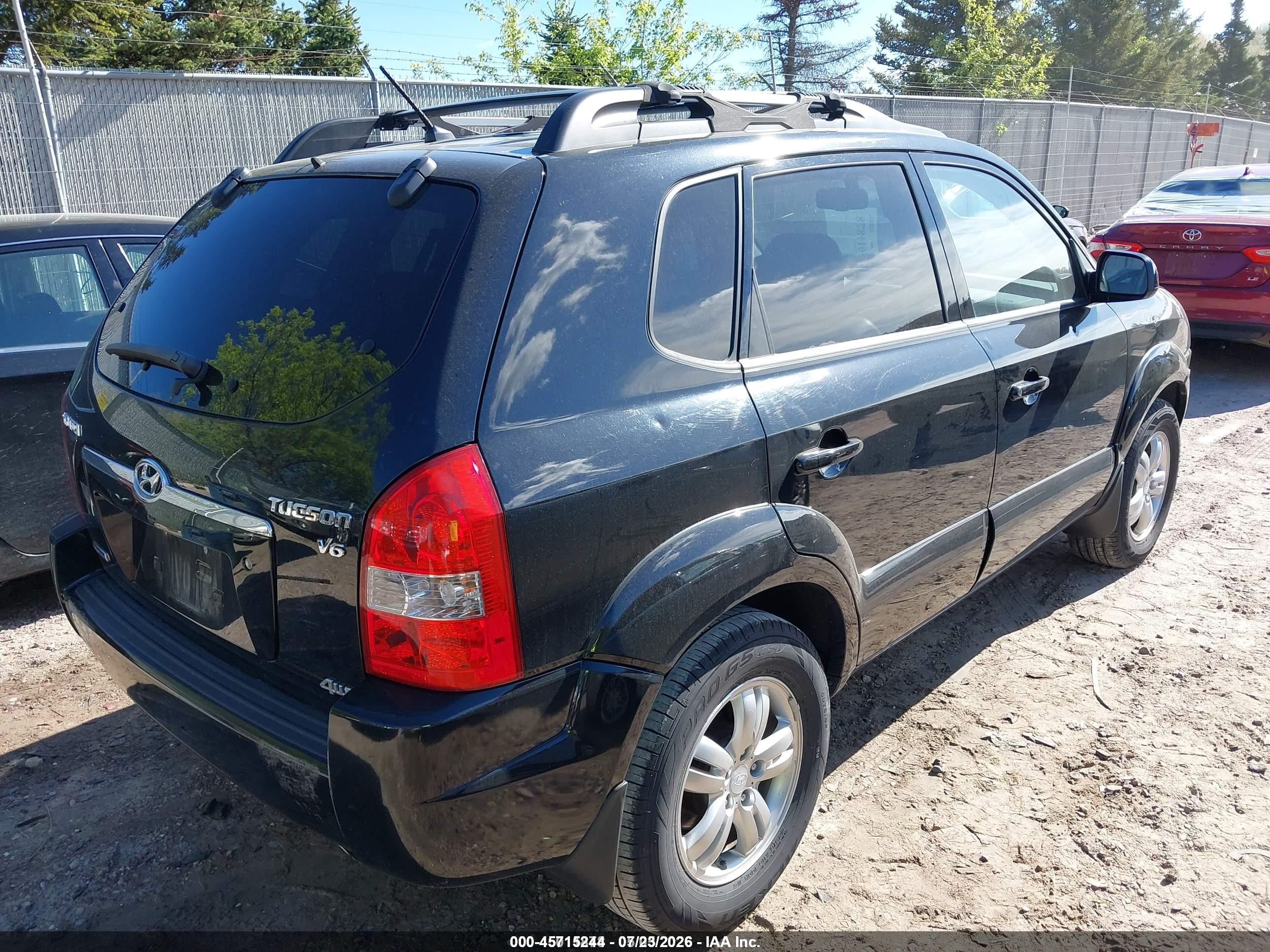 2007 Hyundai Tucson Limited/se Black vin: KM8JN72D27U670954