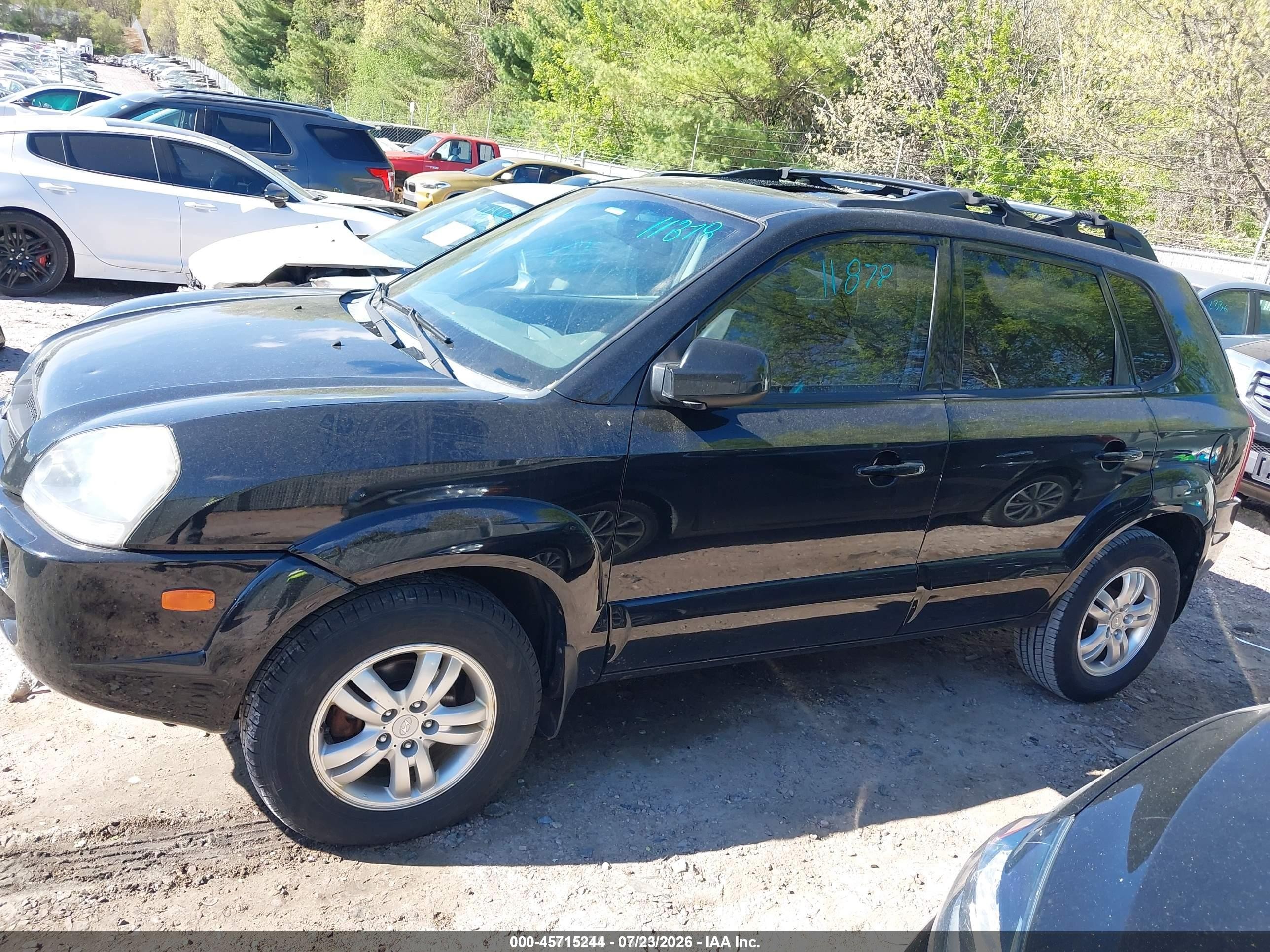 2007 Hyundai Tucson Limited/se Black vin: KM8JN72D27U670954