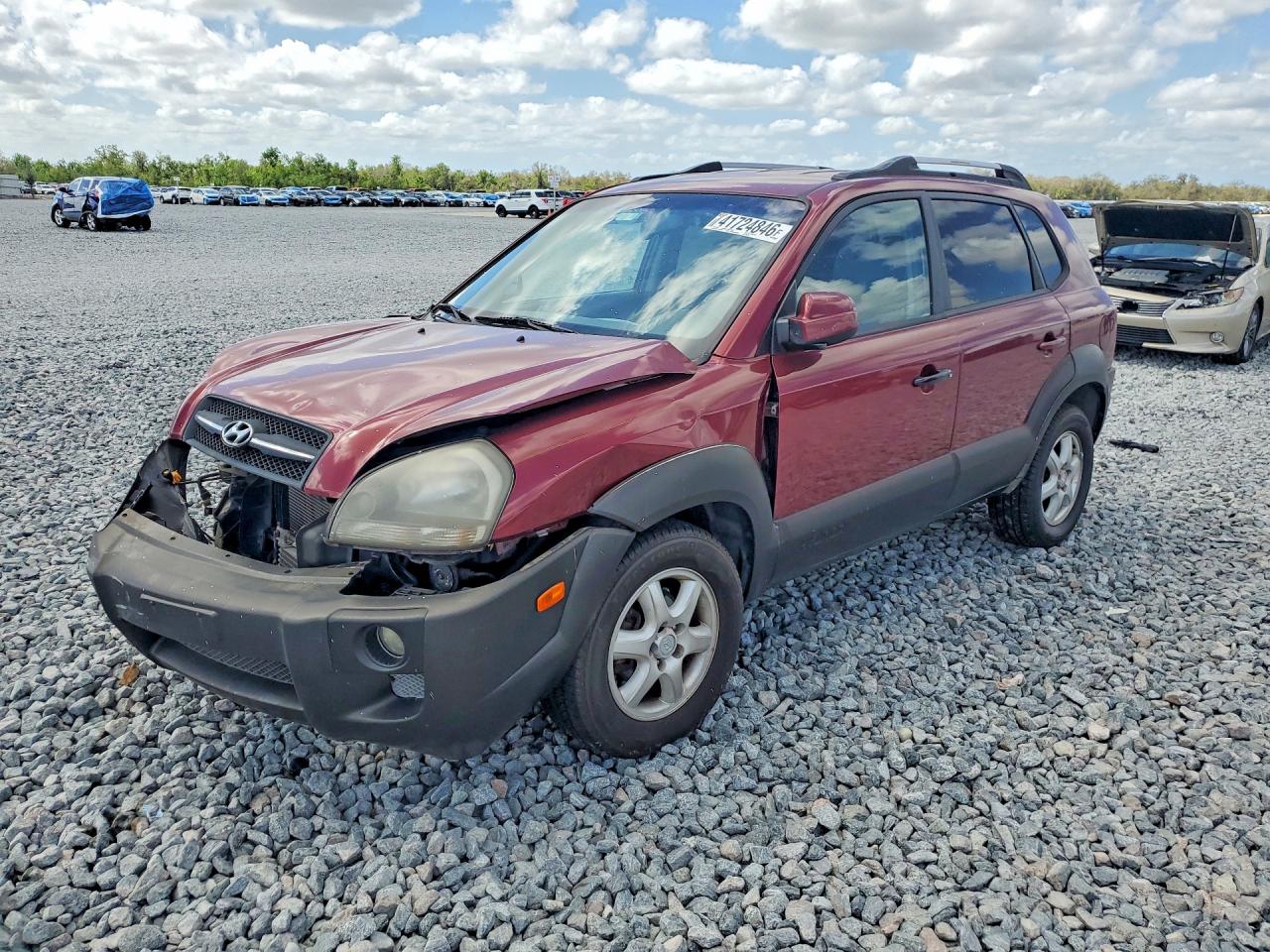 2005 Hyundai Tucson Gls Burgundy vin: KM8JN72D35U229069