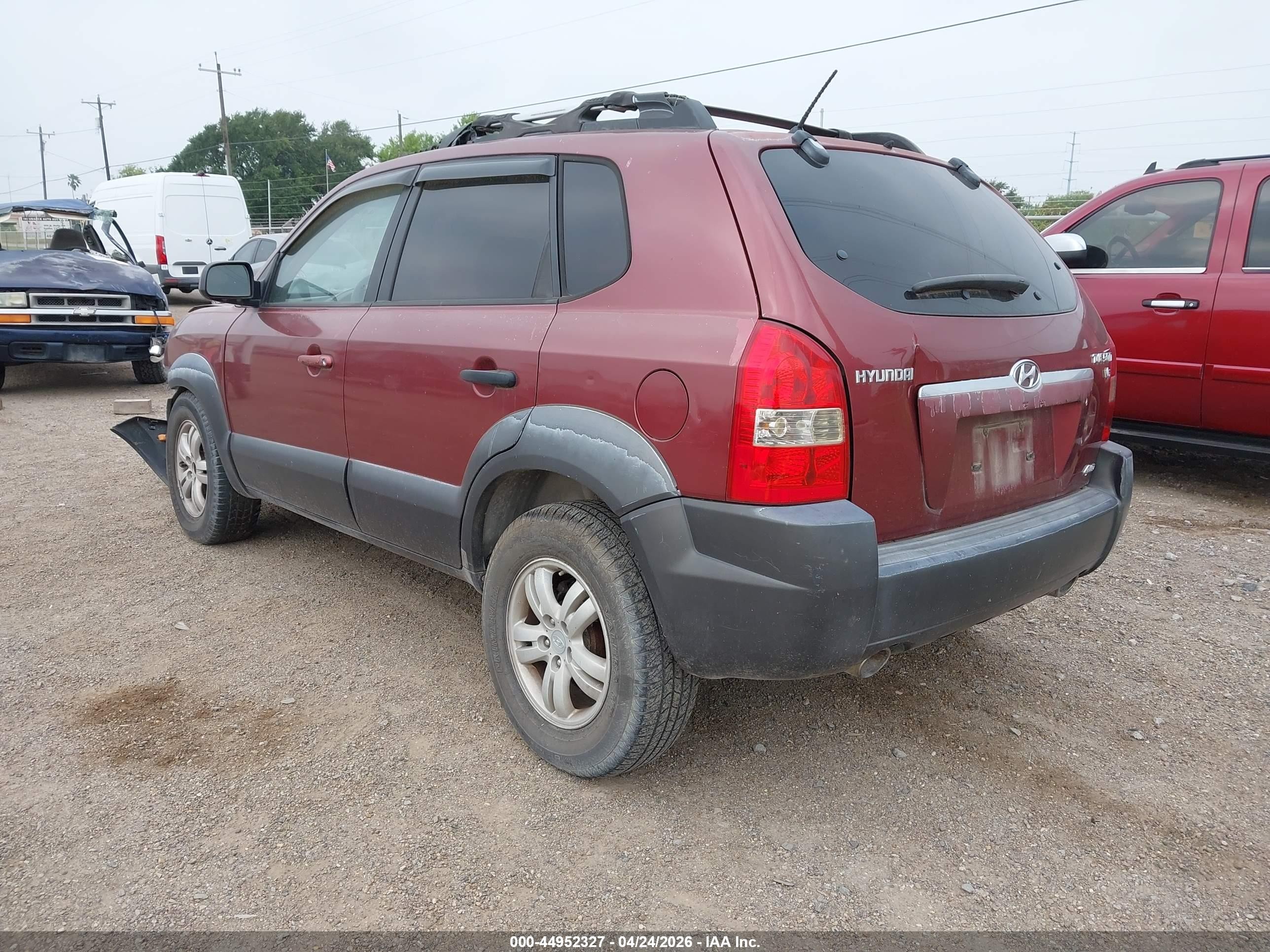 2006 Hyundai Tucson Gls/limited Red vin: KM8JN72D36U335264
