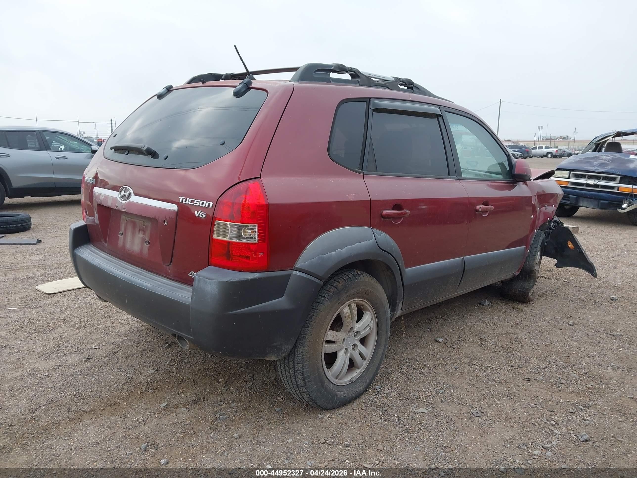 2006 Hyundai Tucson Gls/limited Red vin: KM8JN72D36U335264