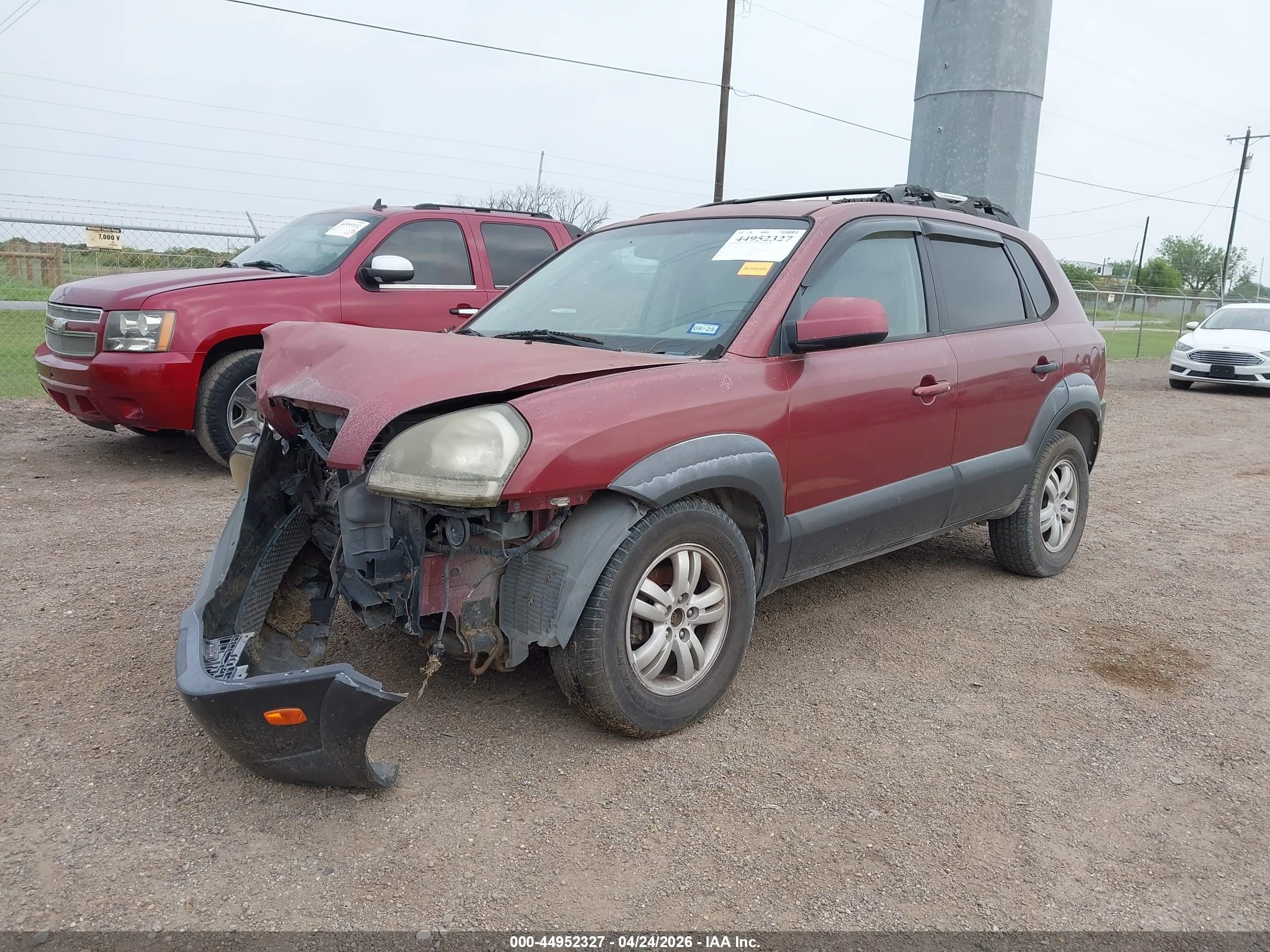 2006 Hyundai Tucson Gls/limited Red vin: KM8JN72D36U335264