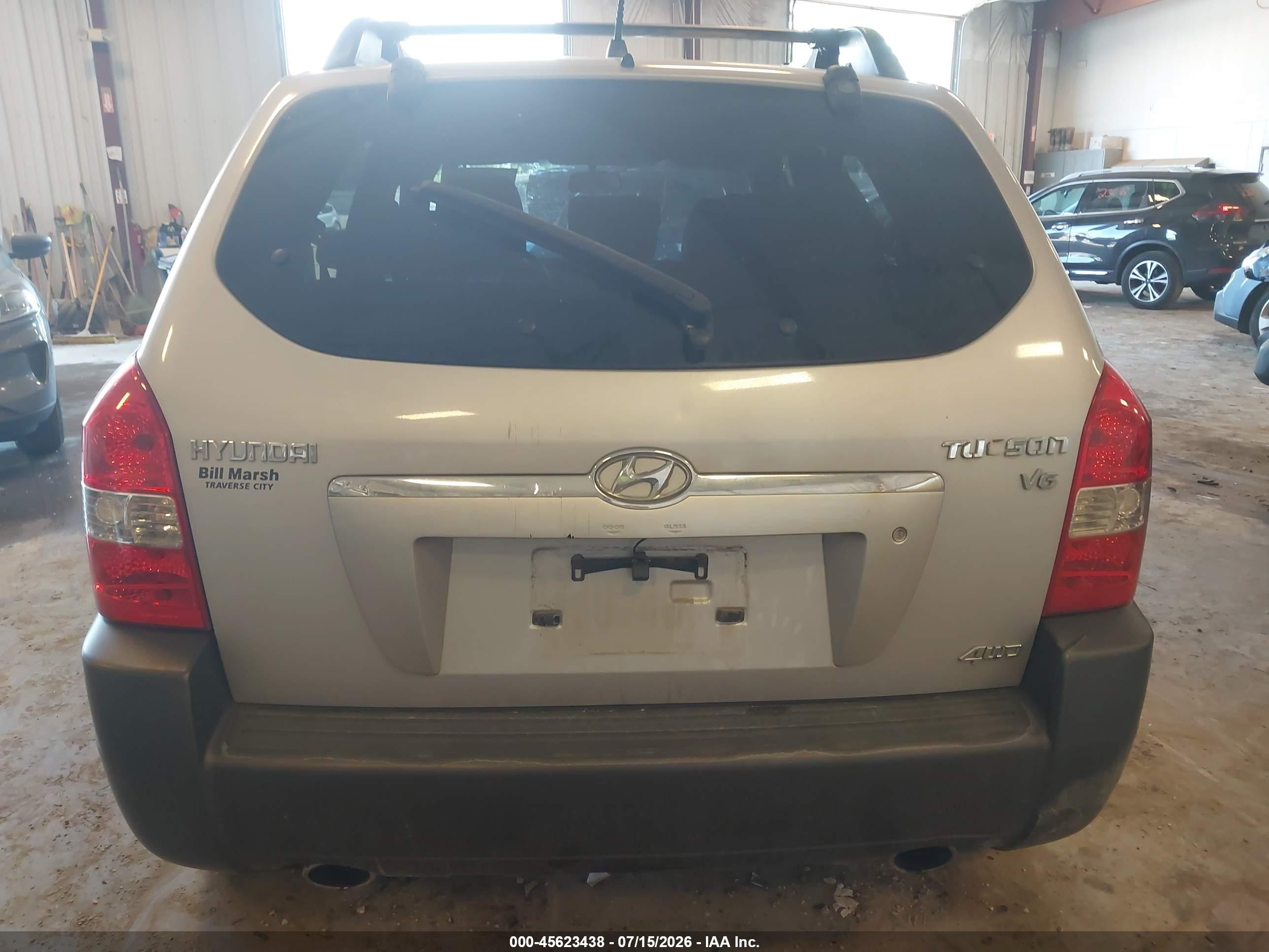 2006 Hyundai Tucson Gls/limited Silver vin: KM8JN72D36U338035