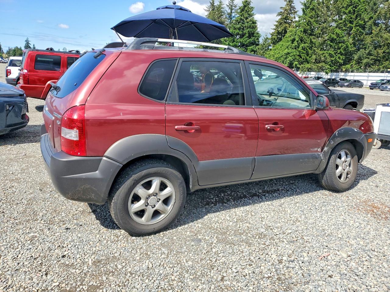 2005 Hyundai Tucson Gls Maroon vin: KM8JN72D45U122922