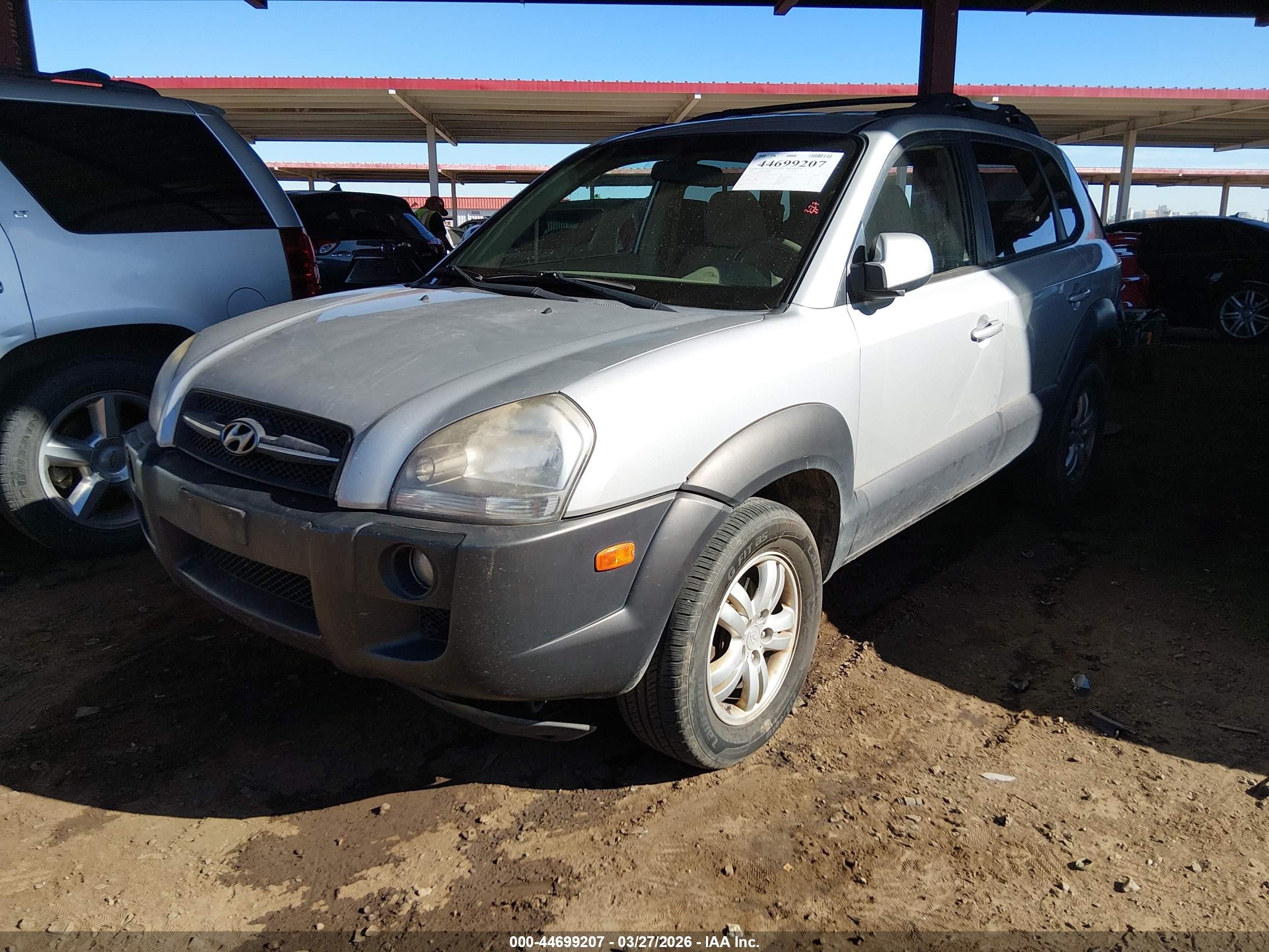 2007 Hyundai Tucson Limited/se Silver vin: KM8JN72D57U616726