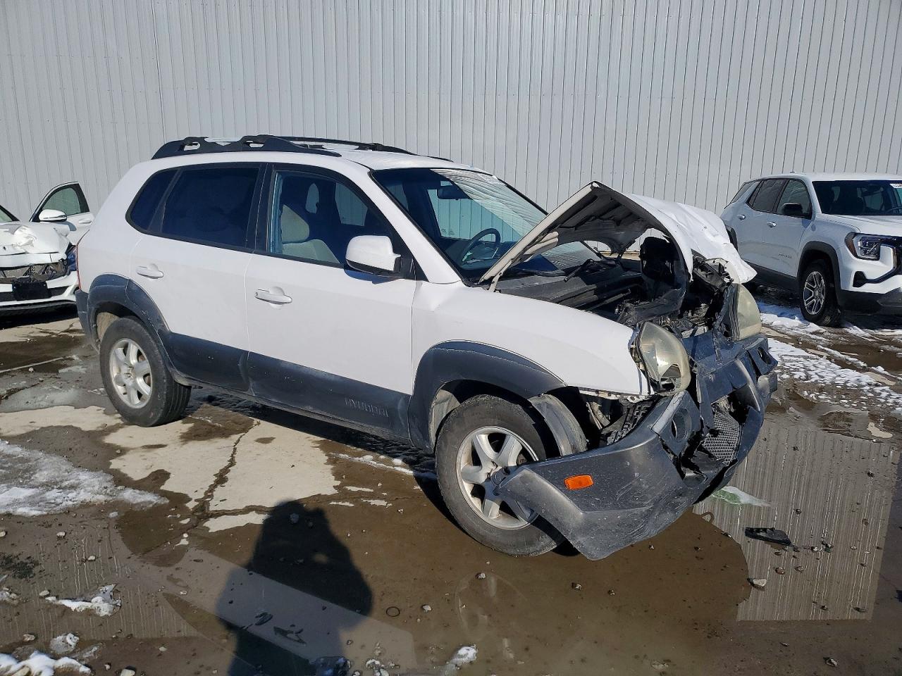 2005 Hyundai Tucson Gls White vin: KM8JN72D65U193104